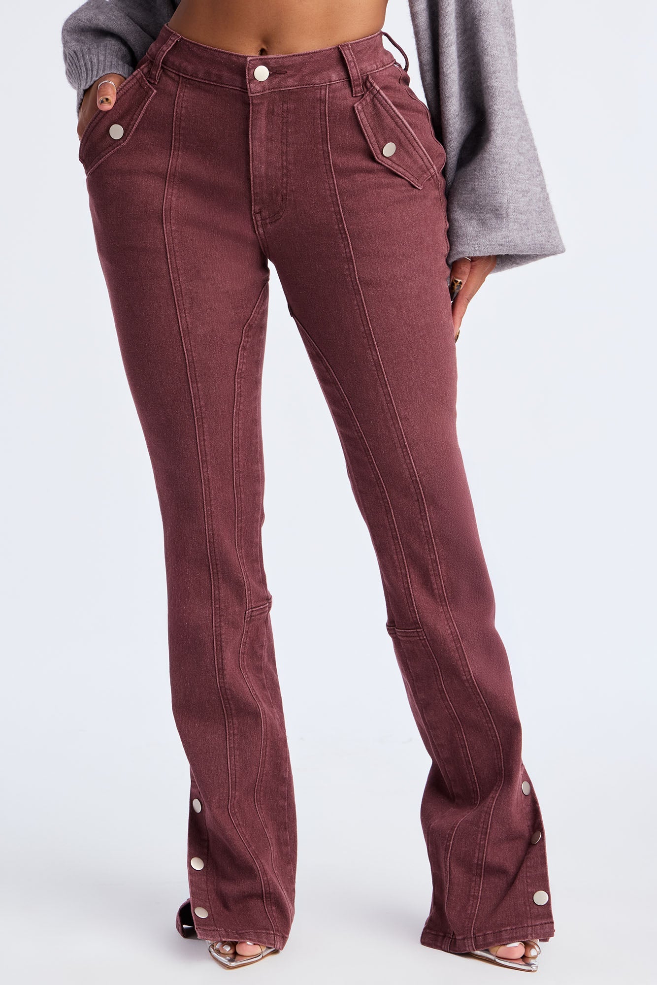 Chasin' You Mineral Wash Pant - Burgundy 