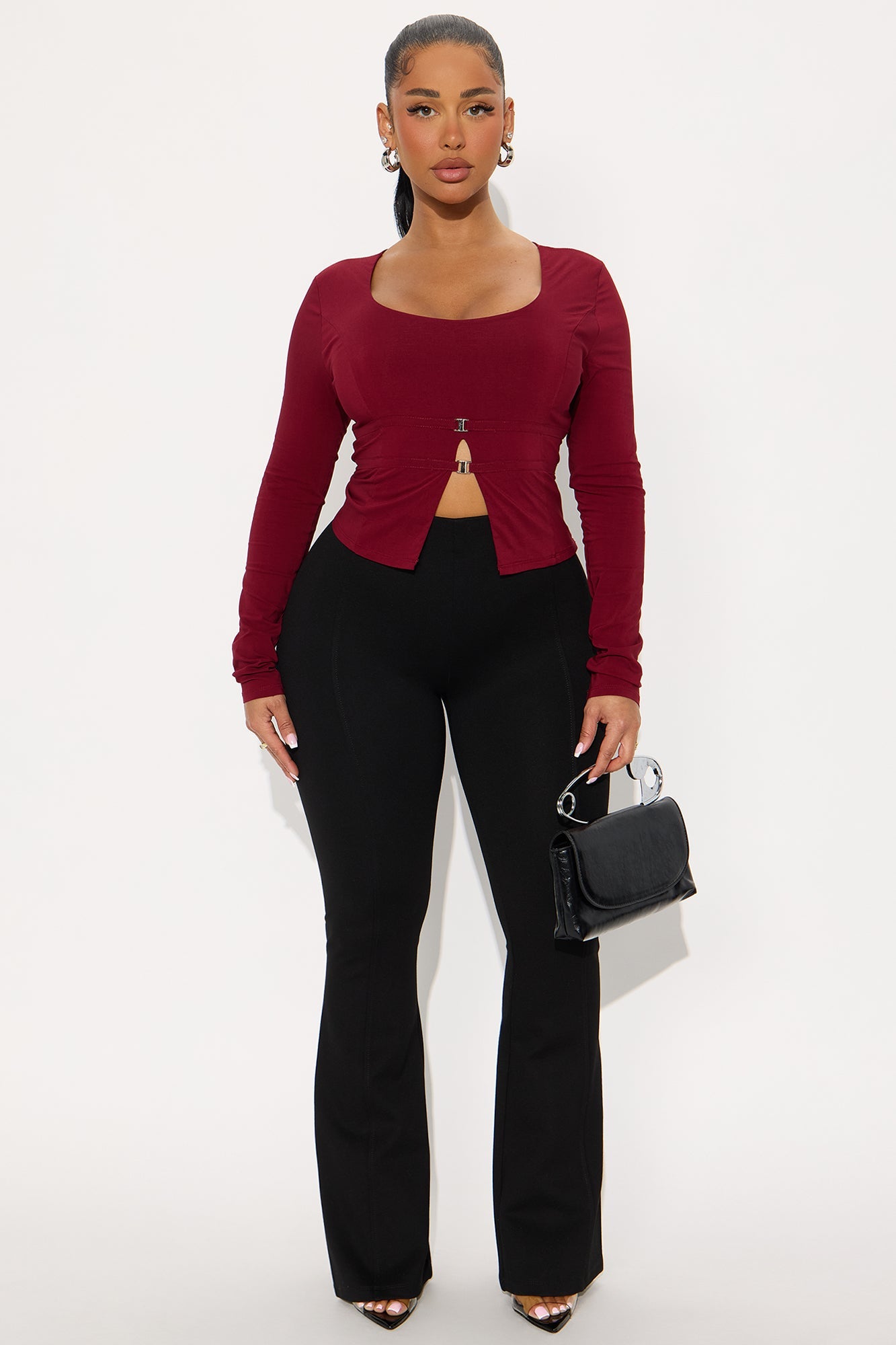 Business Talks Prime Ponte Flare Pant 31″ - Black