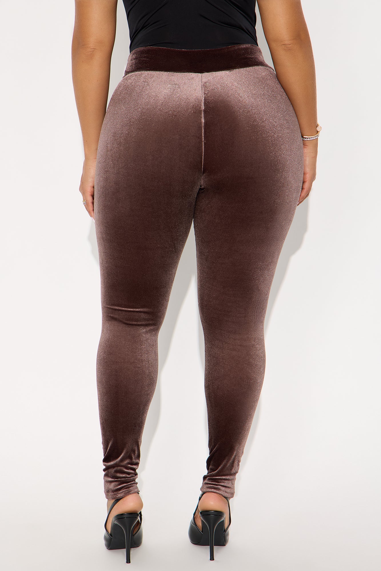 Remina High Rise Velvet Legging - Chocolate 