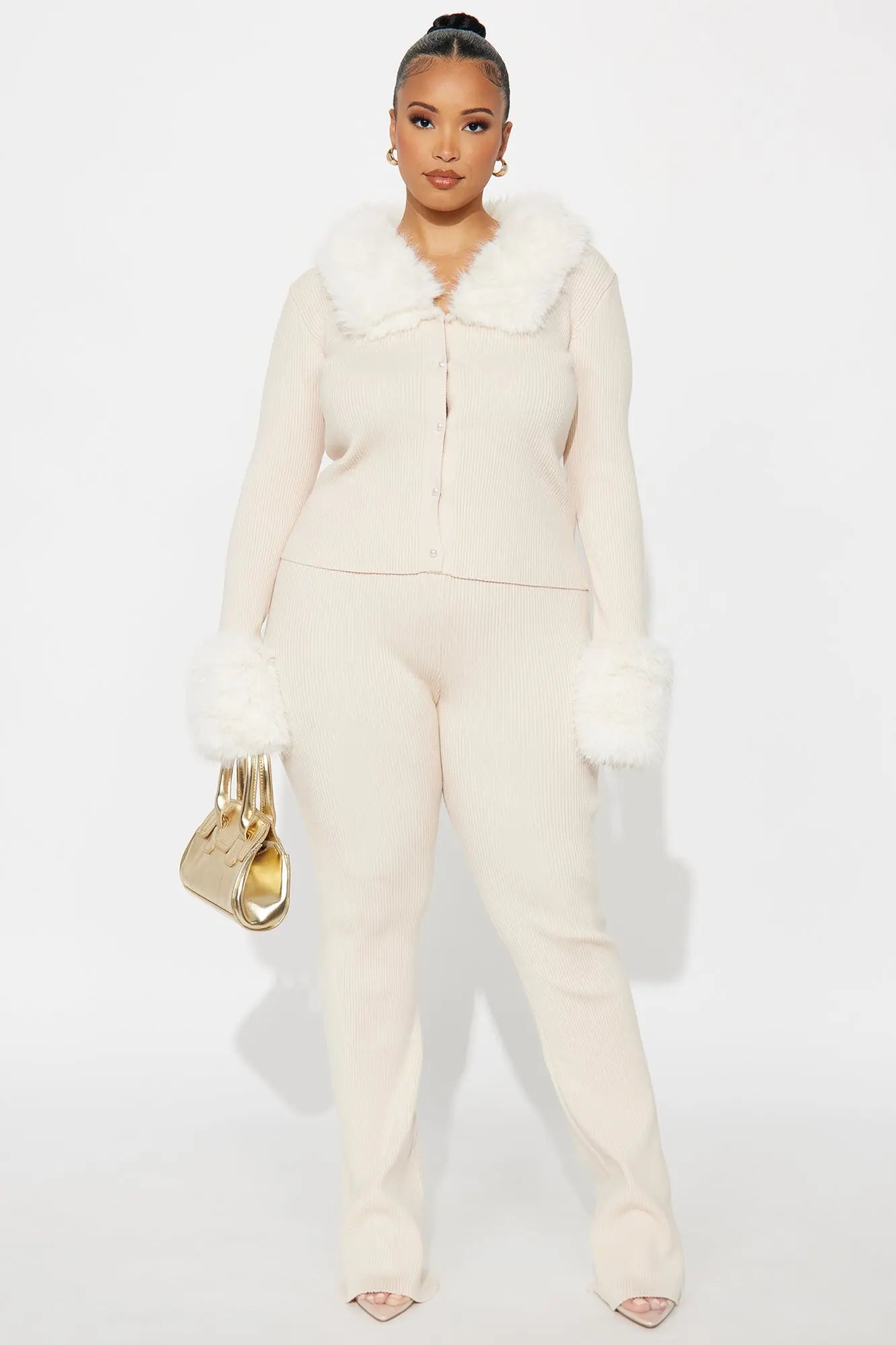 Vivian Sweater Pant Set - Cream 