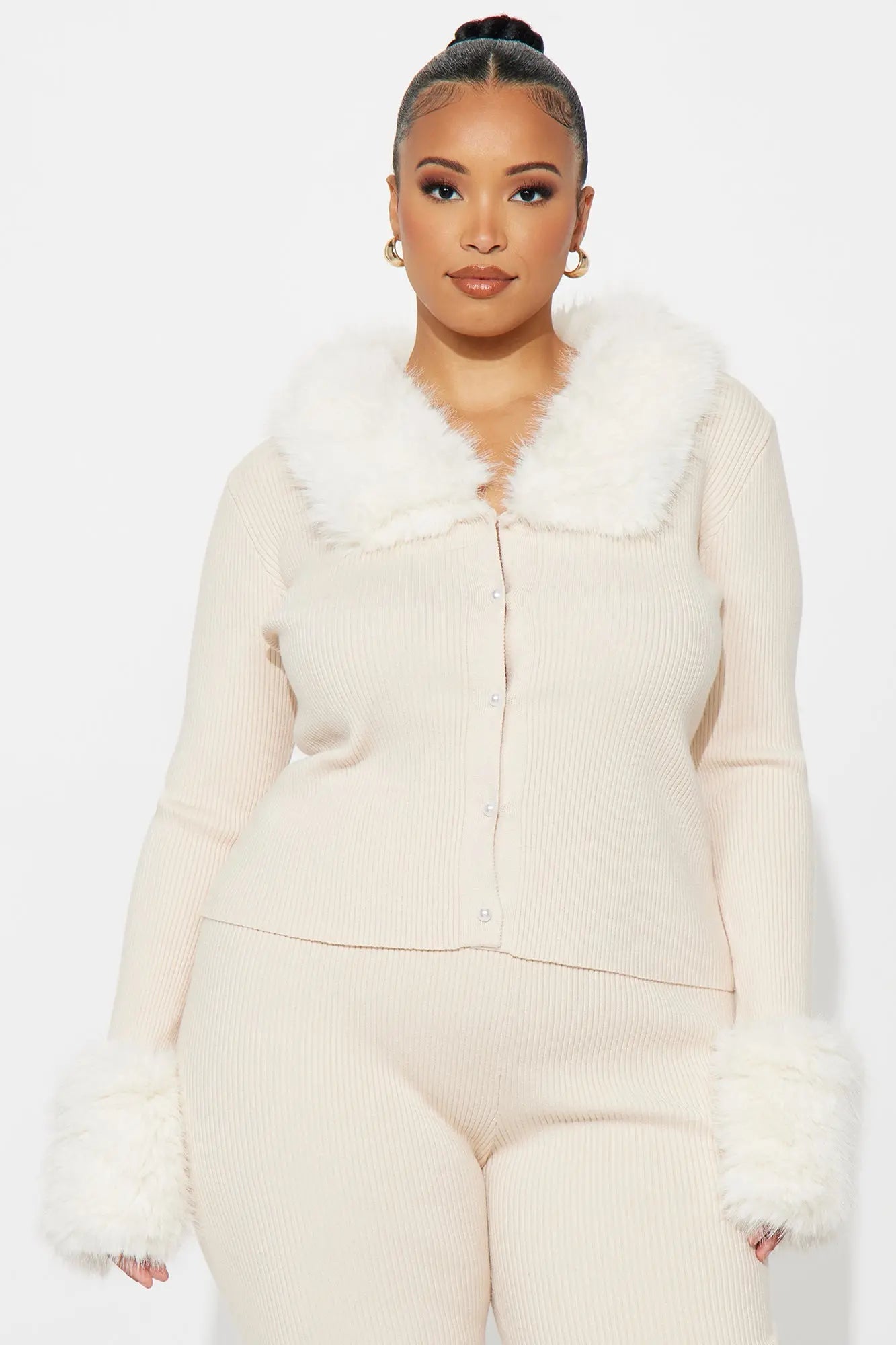 Vivian Sweater Pant Set - Cream 