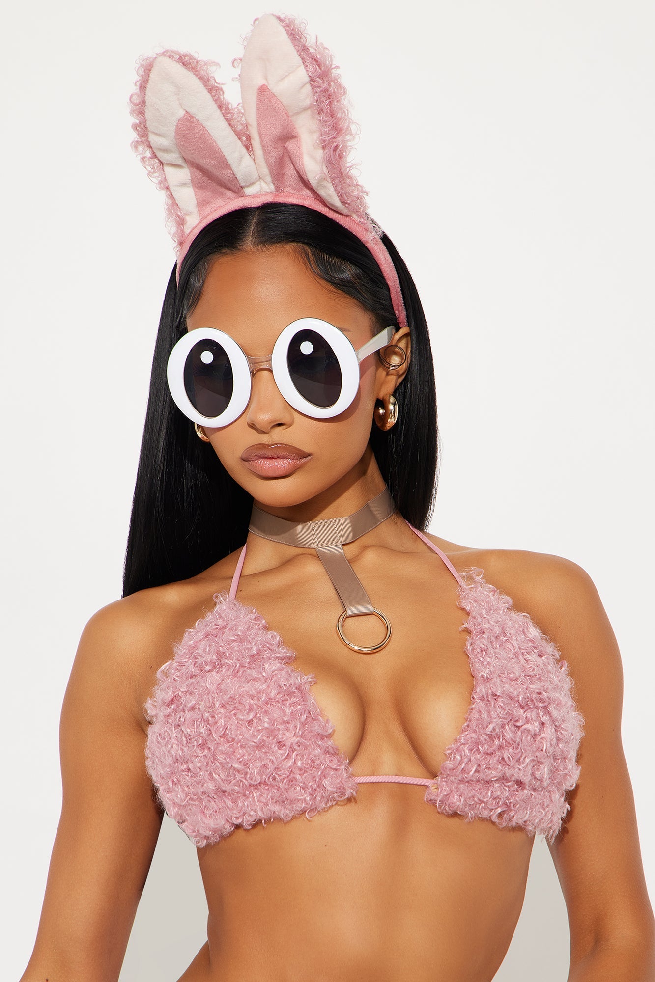 Boo Boo Monster 6 Piece Faux Fur Halloween Costume - Pink 