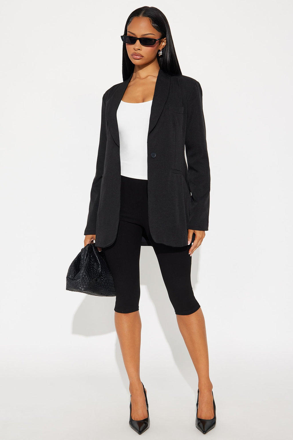 Colette Belted Blazer - Black 