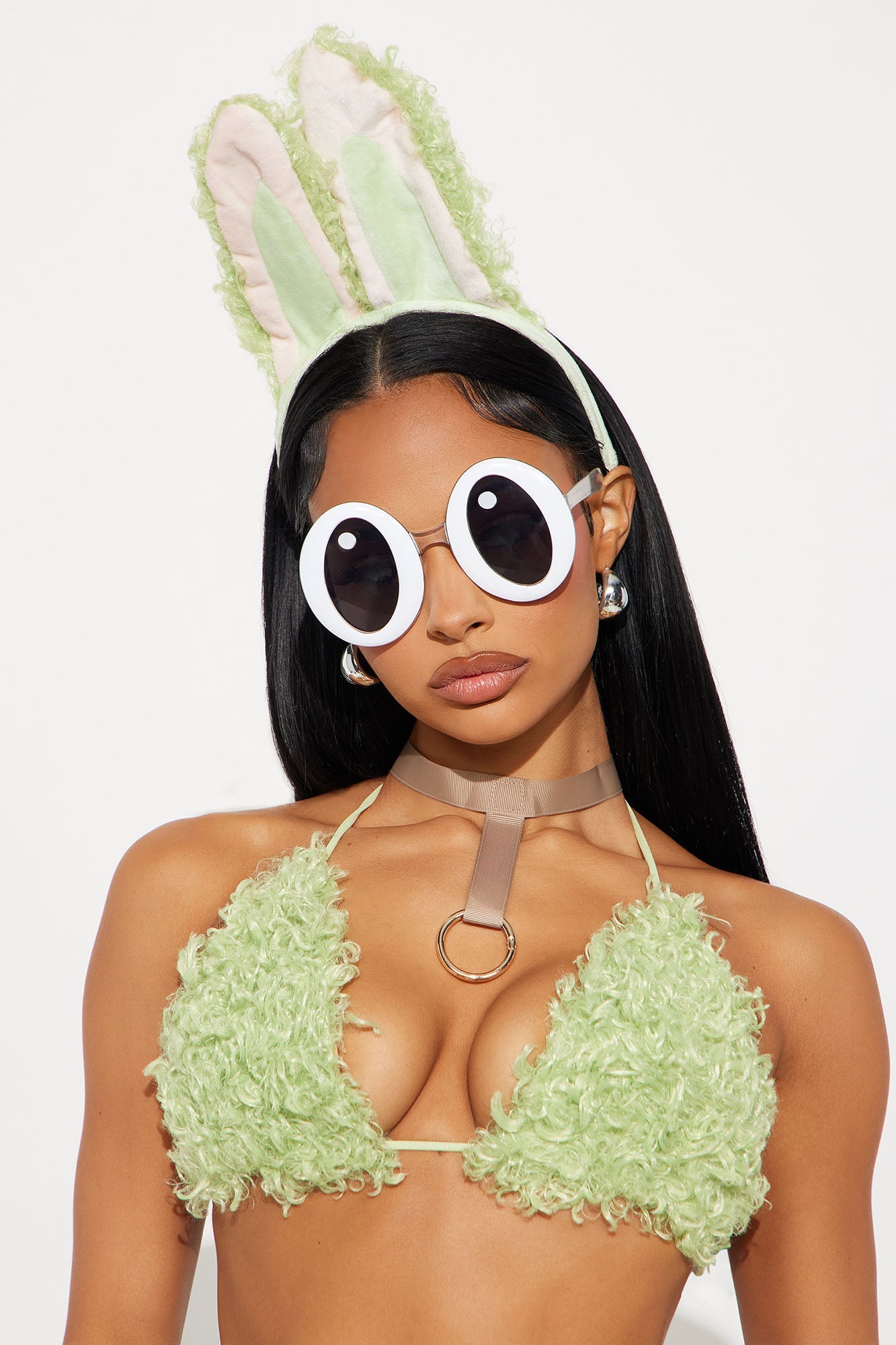 Boo Boo Monster 6 Piece Faux Fur Halloween Costume - Green 