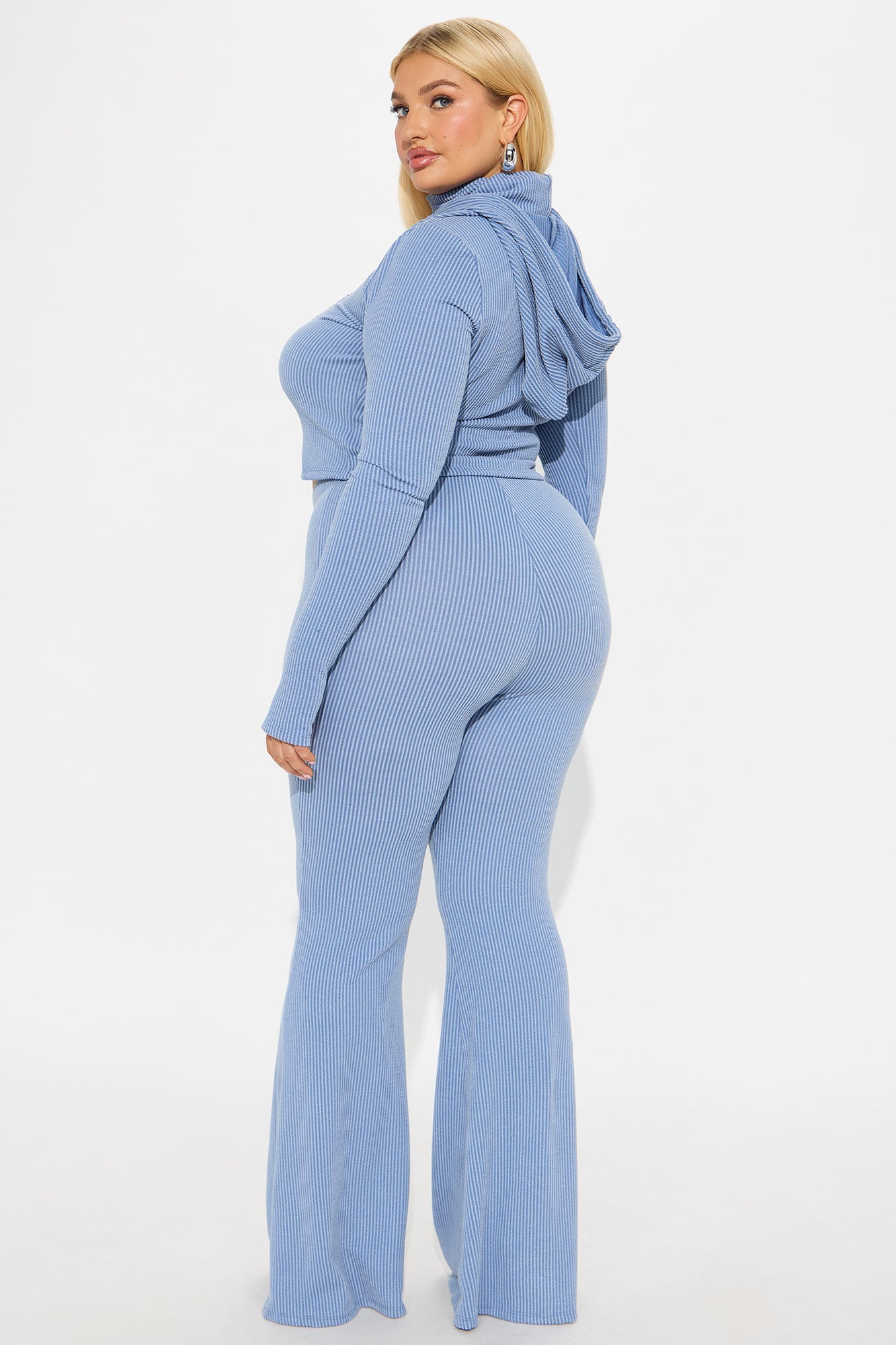 Center Of Attention Hoodie Pant Set - Denim