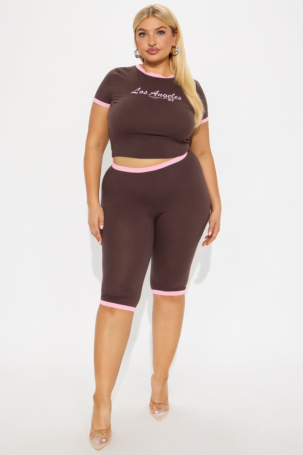Los Angeles 97' Capri Set - Chocolate