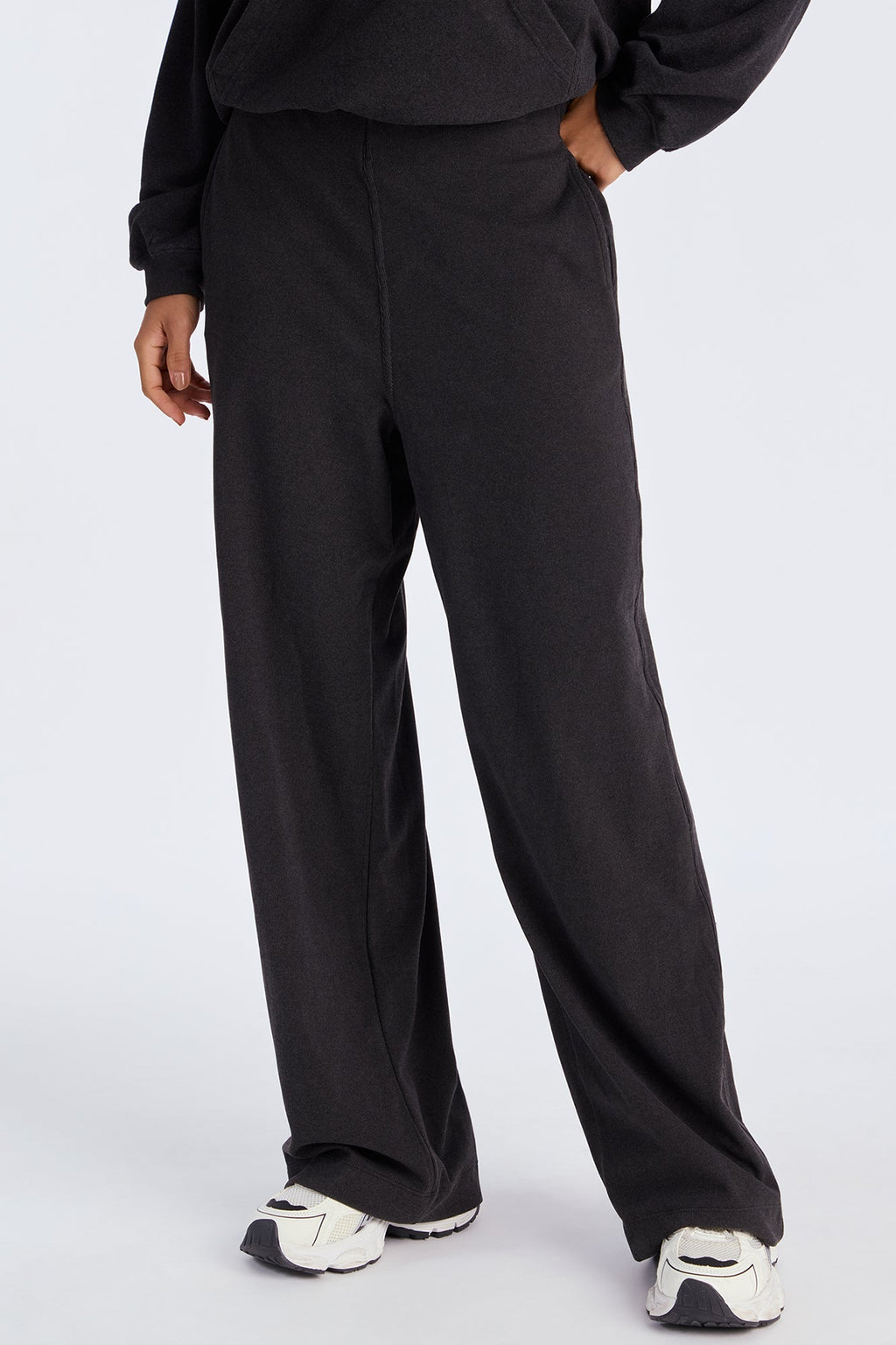 Allie Butter Ribbed Lounge Pant - Black