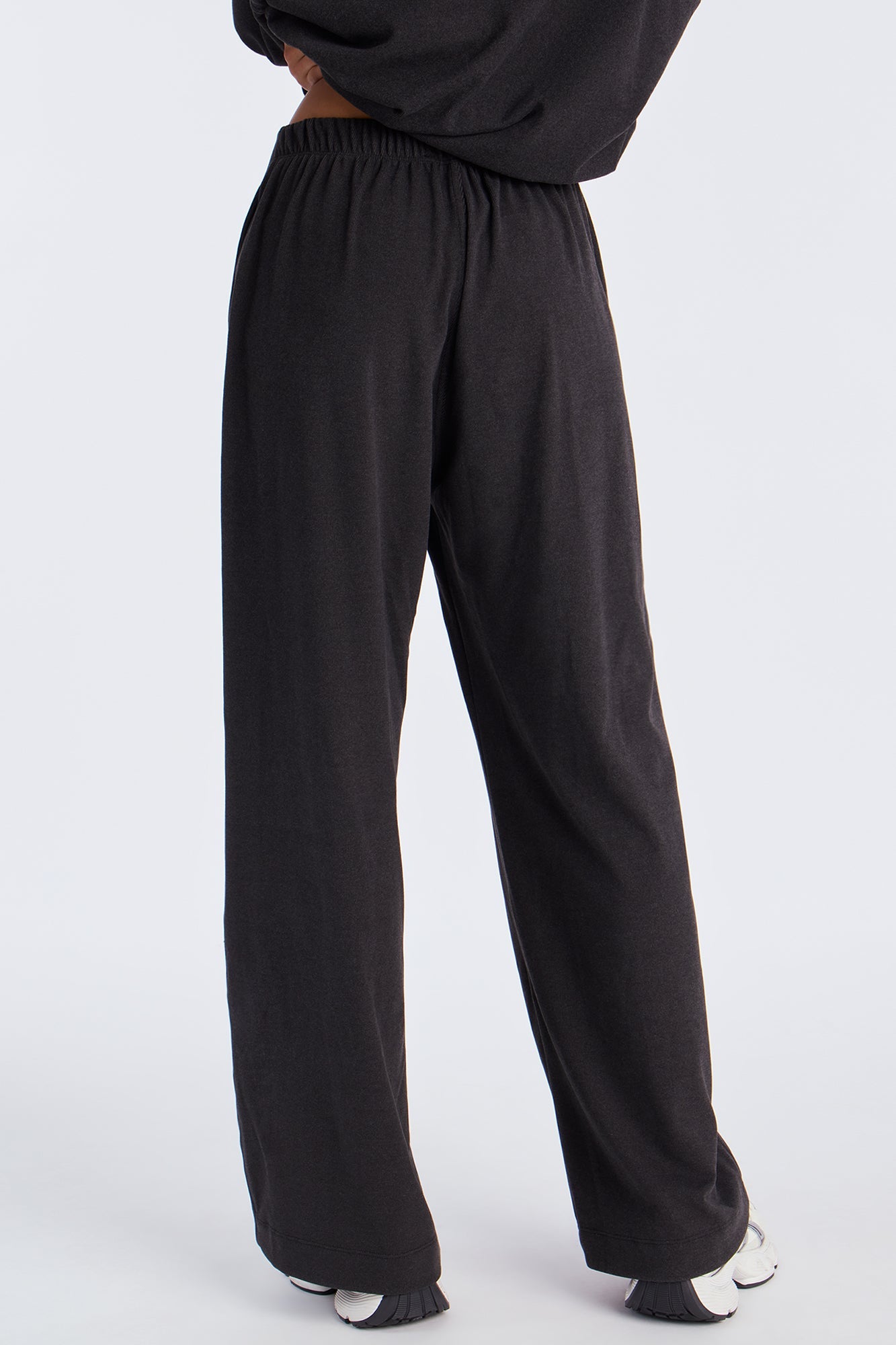Allie Butter Ribbed Lounge Pant - Black