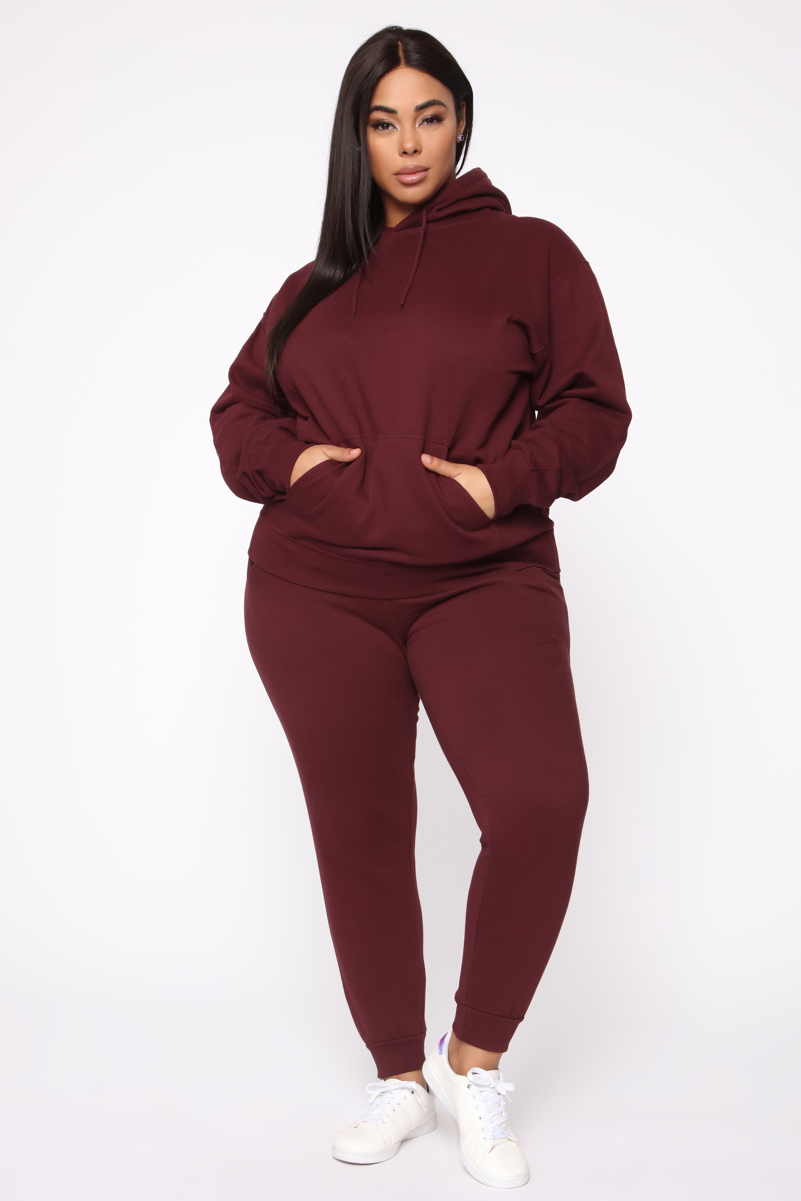 Stole Your Boyfriend's Oversized Hoodie - Burgundy