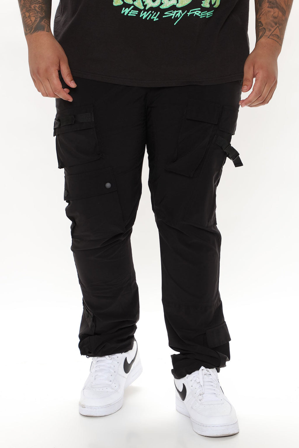 Versatile Slim Cargo Pants - Black