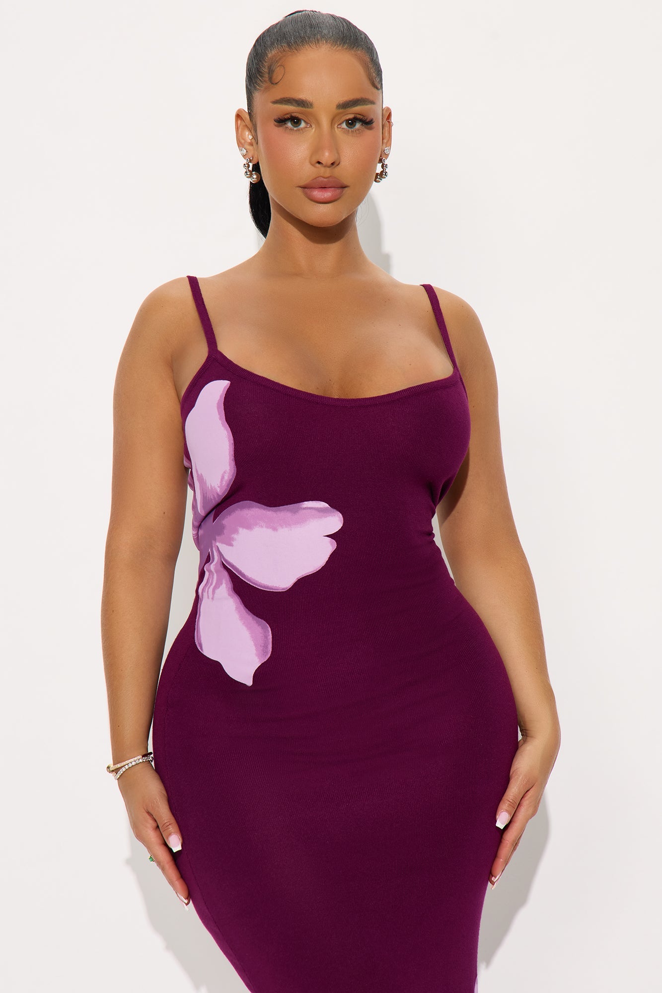 Sugar Plum Sweater Maxi Dress - Purple/combo