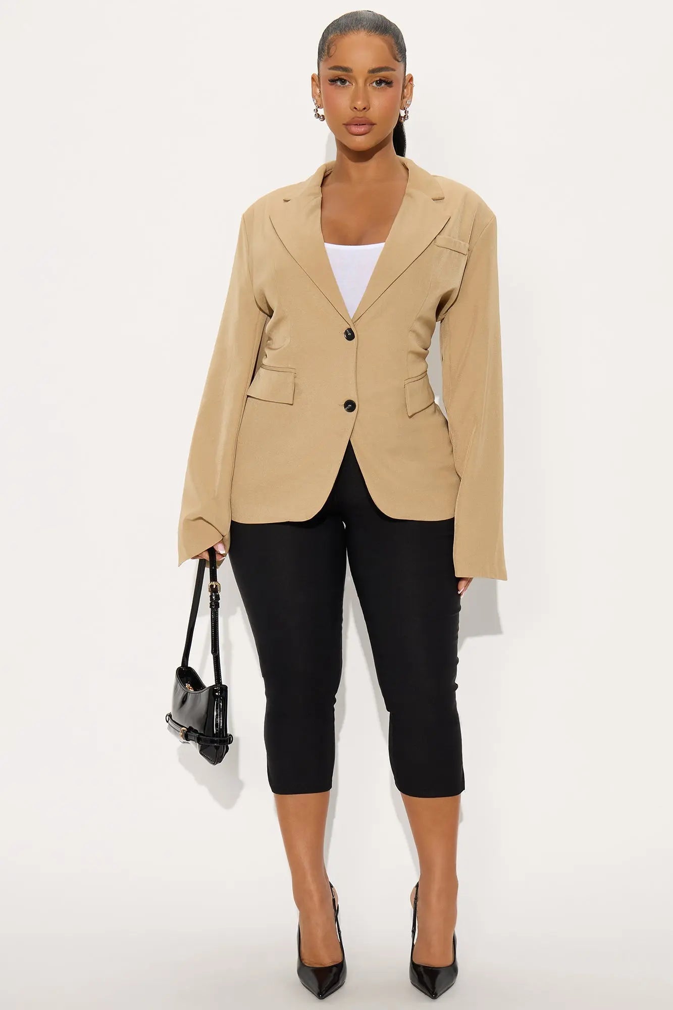 Beatrice Oversized Blazer - Taupe 