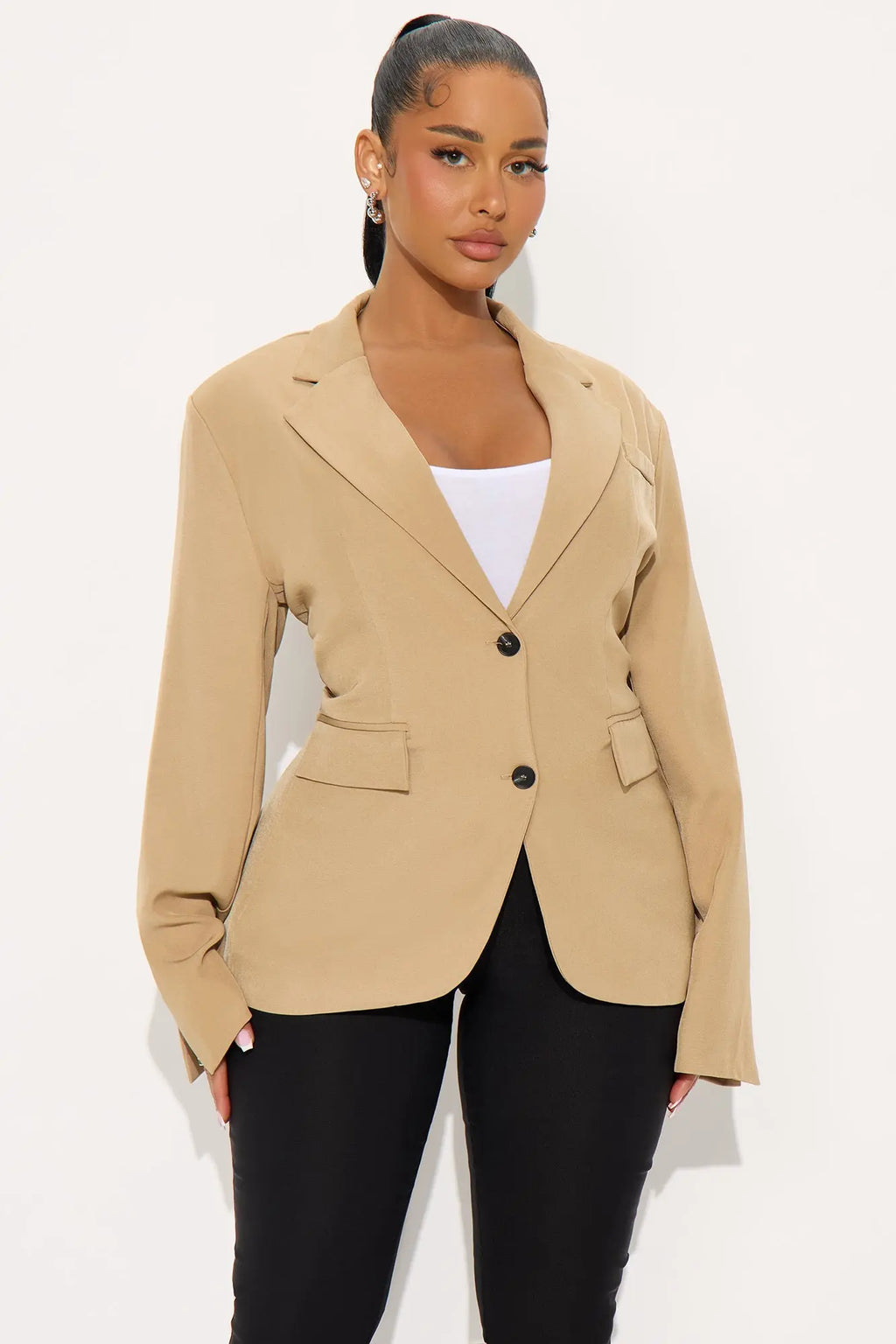 Beatrice Oversized Blazer - Taupe 