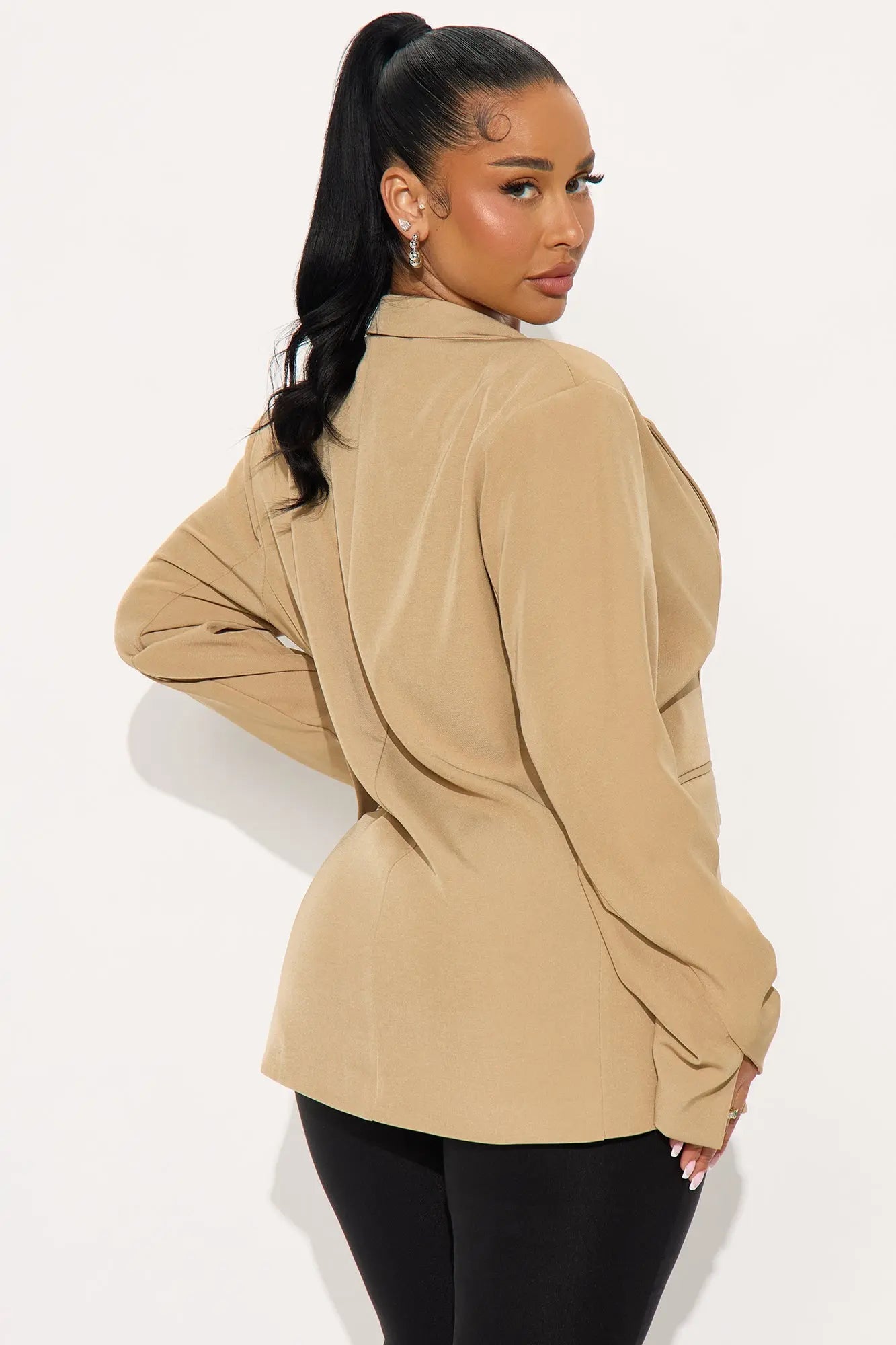 Beatrice Oversized Blazer - Taupe 