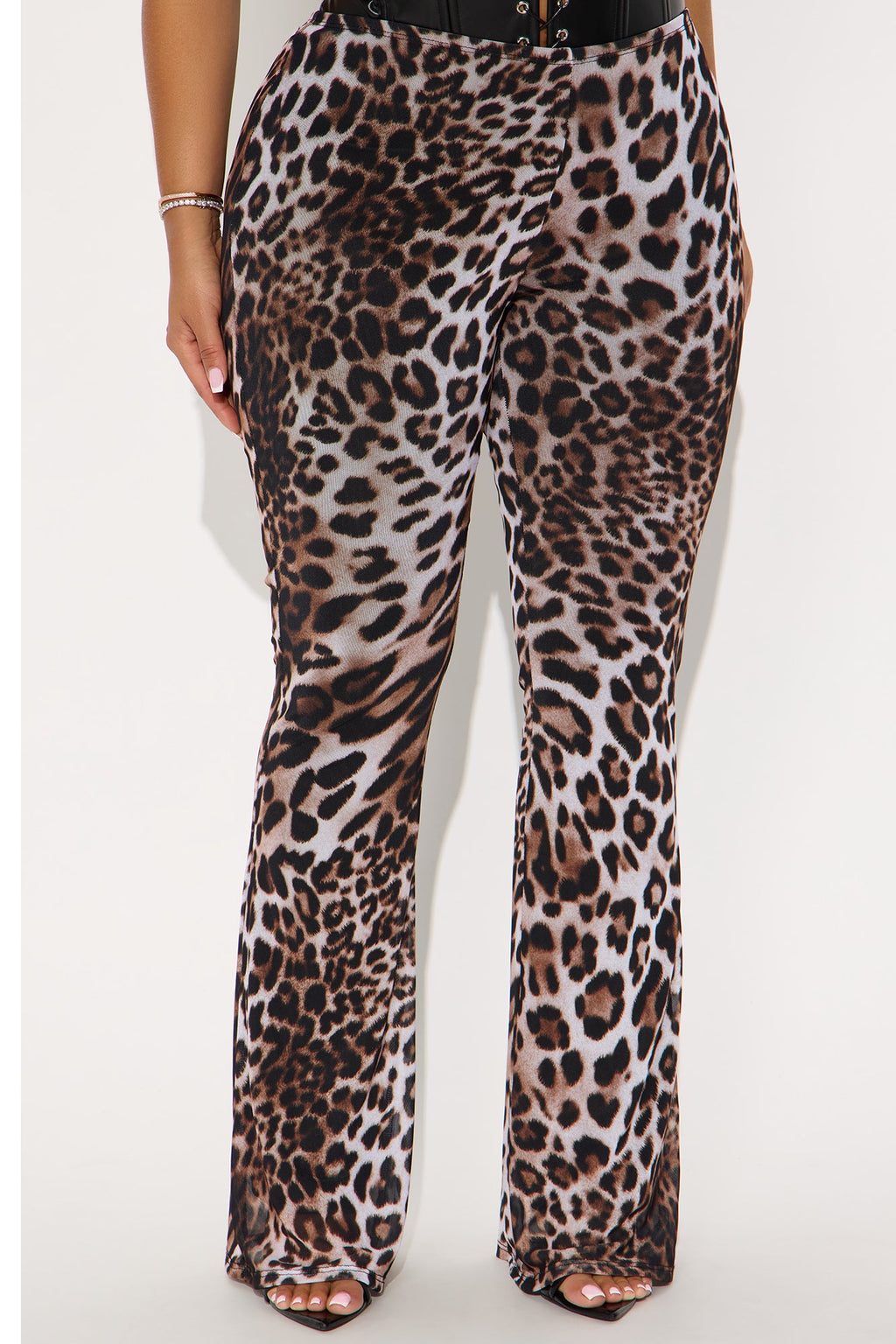 Wild Heart Leopard Mesh Flare Pant 32″ - Leopard