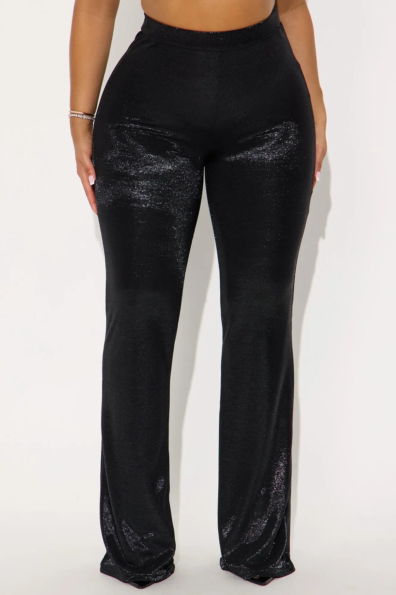 Star Of The Night Shimmer Flare Pant 33″ - Black 