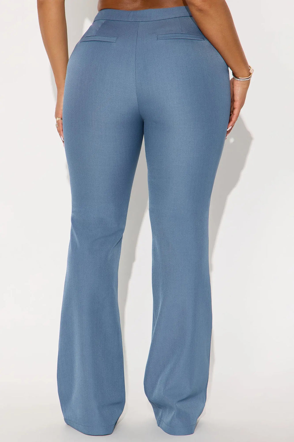 Breaking Even Flare Trouser - Slate Blue 