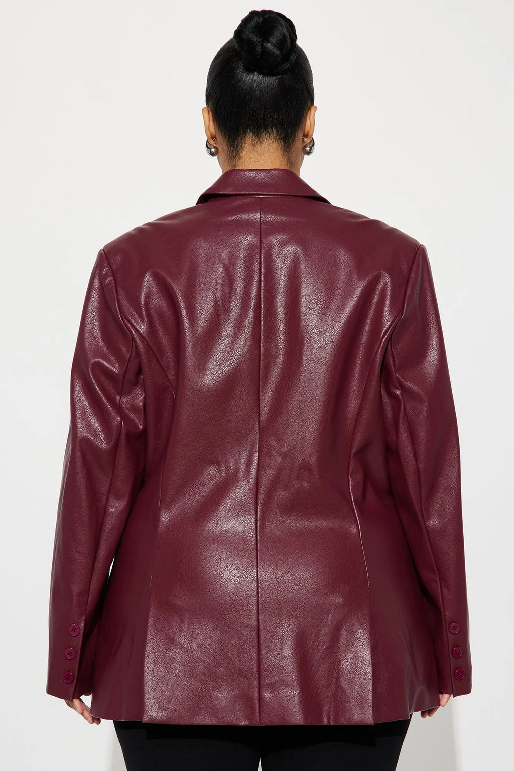 Phoebe Hourglass Blazer - Burgundy 
