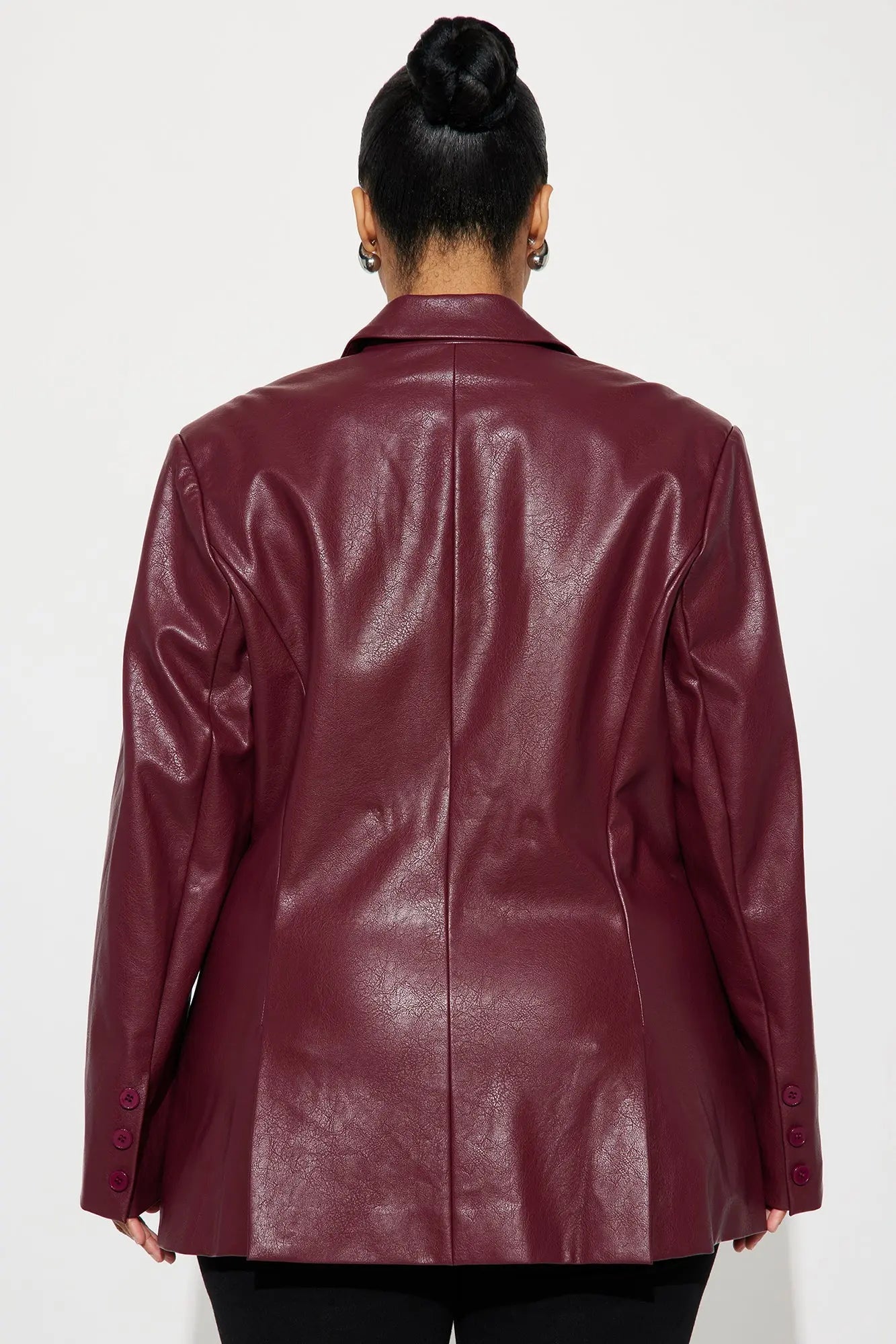 Phoebe Hourglass Blazer - Burgundy 