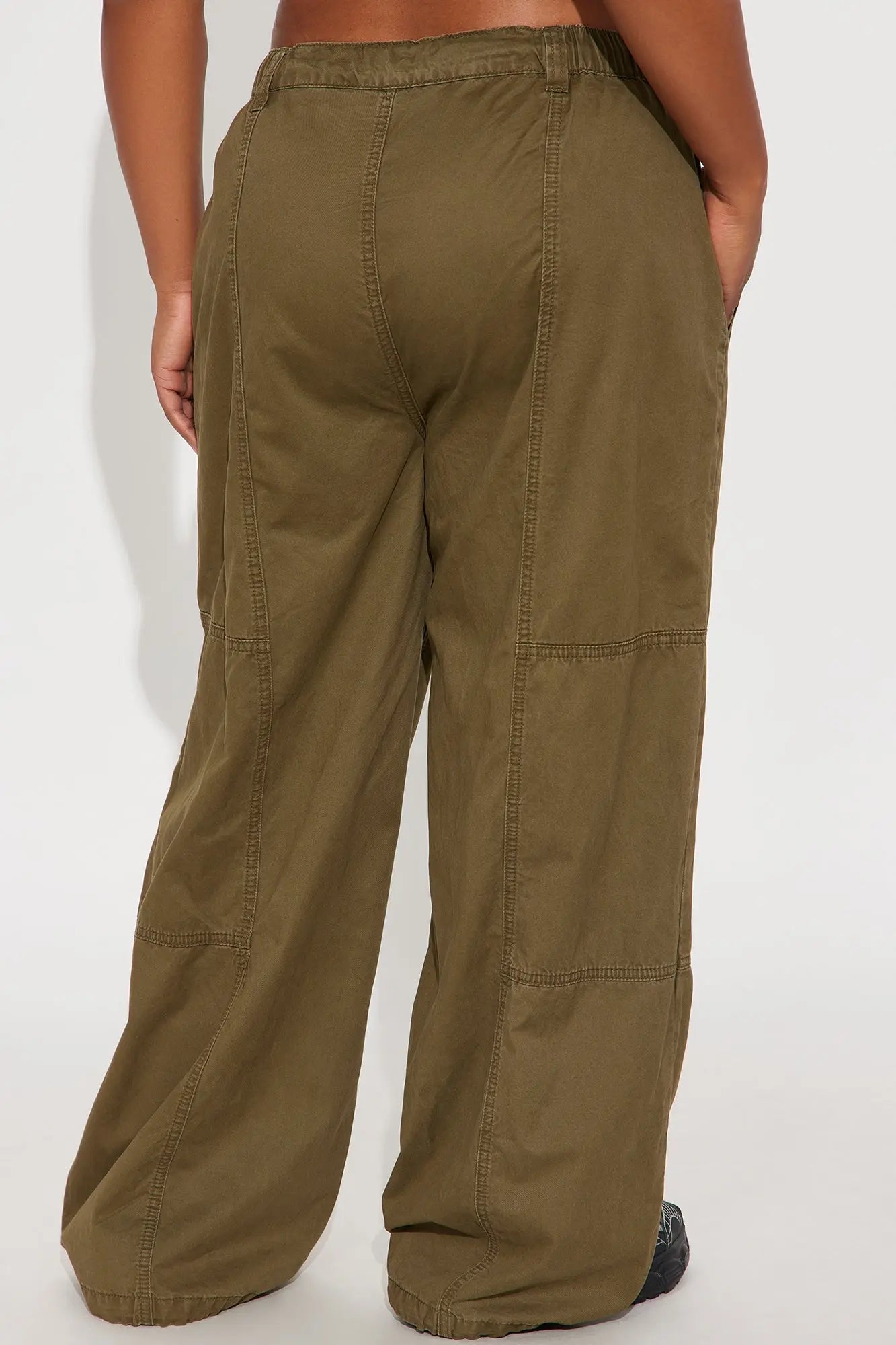 Olivia Wide Leg Jogger - Dark Olive 
