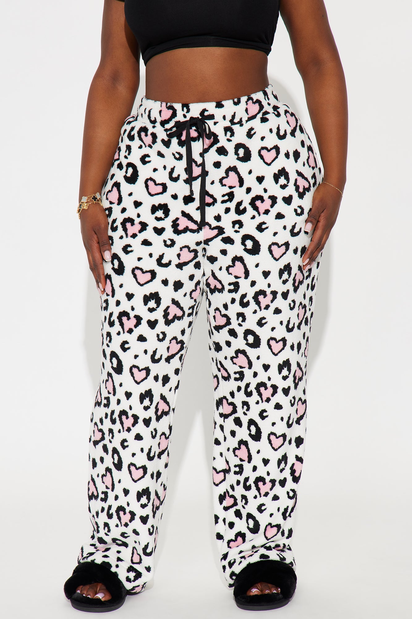 Wild At Heart Plush PJ Pants - Grey/combo