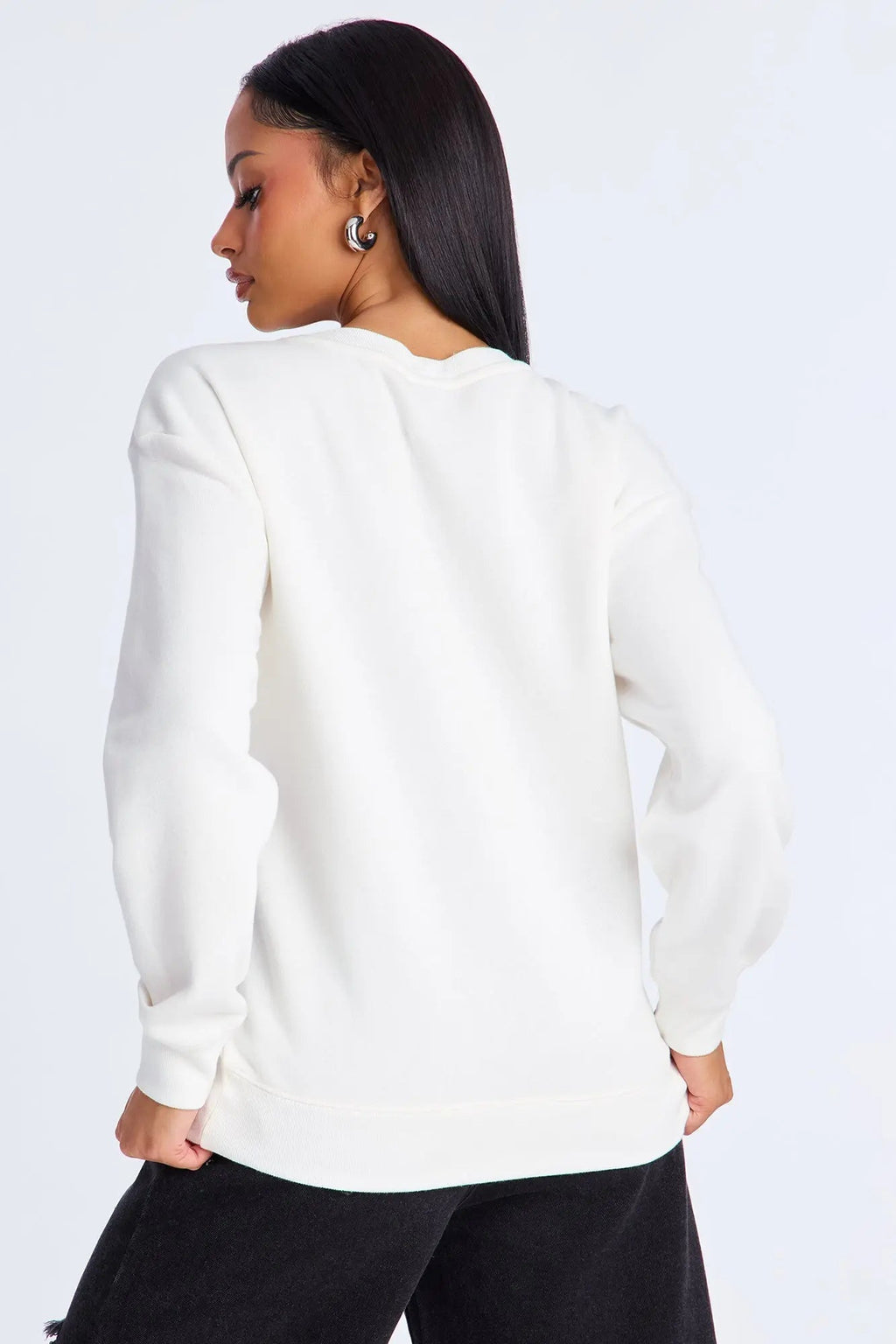 Minnie Mouse Lace Fleece Crew Neck Sweatshirt - Cream 