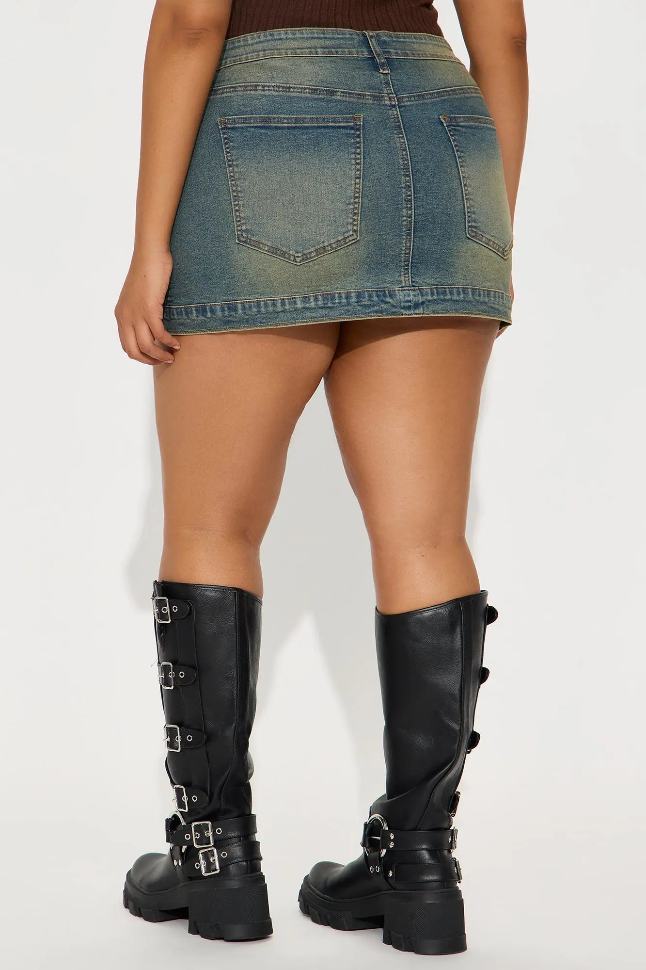 Still On Top Vintage Denim Mini Skirt - Vintage Wash 
