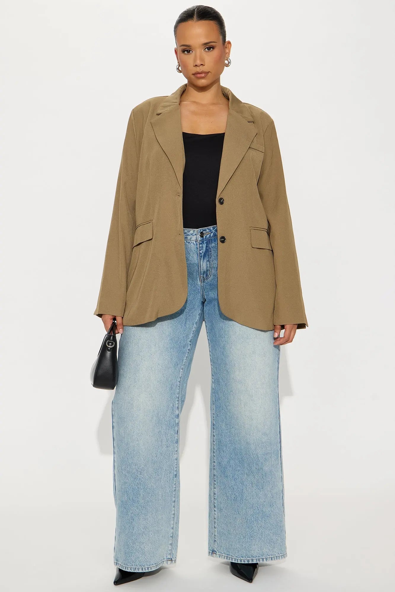 Beatrice Oversized Blazer - Olive 