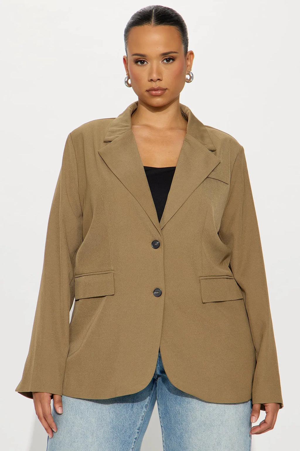Beatrice Oversized Blazer - Olive 