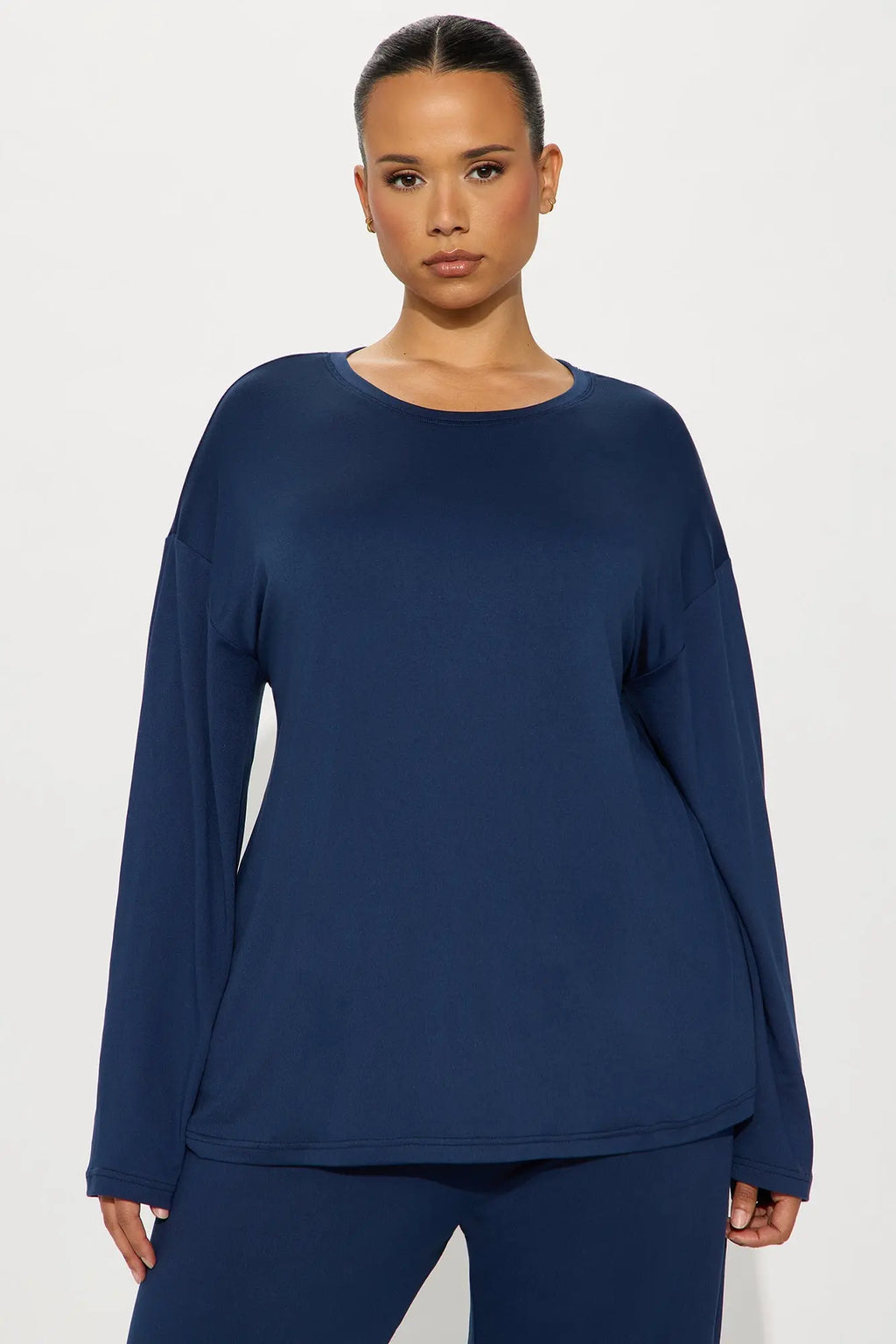 Relax Mood Long Sleeve PJ Pant Set - Navy 