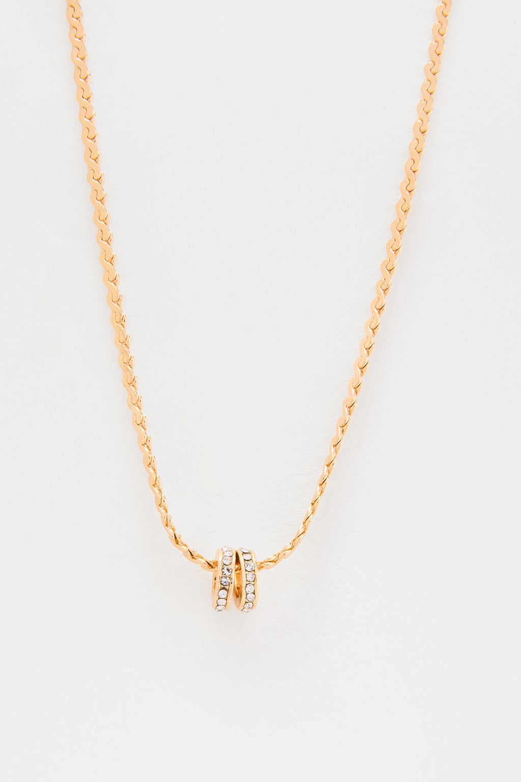 Simple Spell Single Chain Necklace - Gold