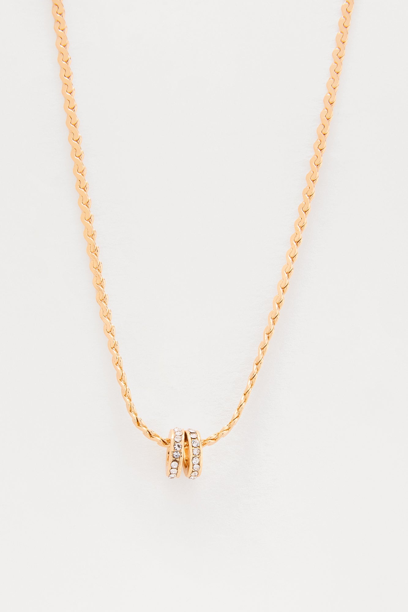 Simple Spell Single Chain Necklace - Gold