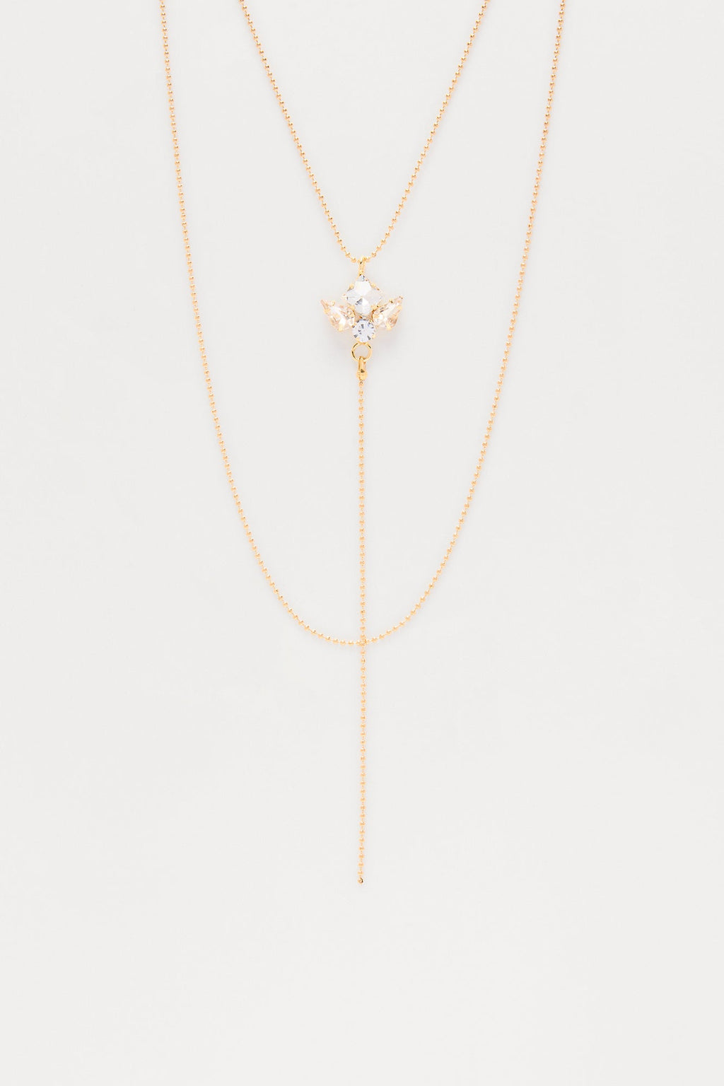 Moving With Ease Lariat Necklace - Gold
