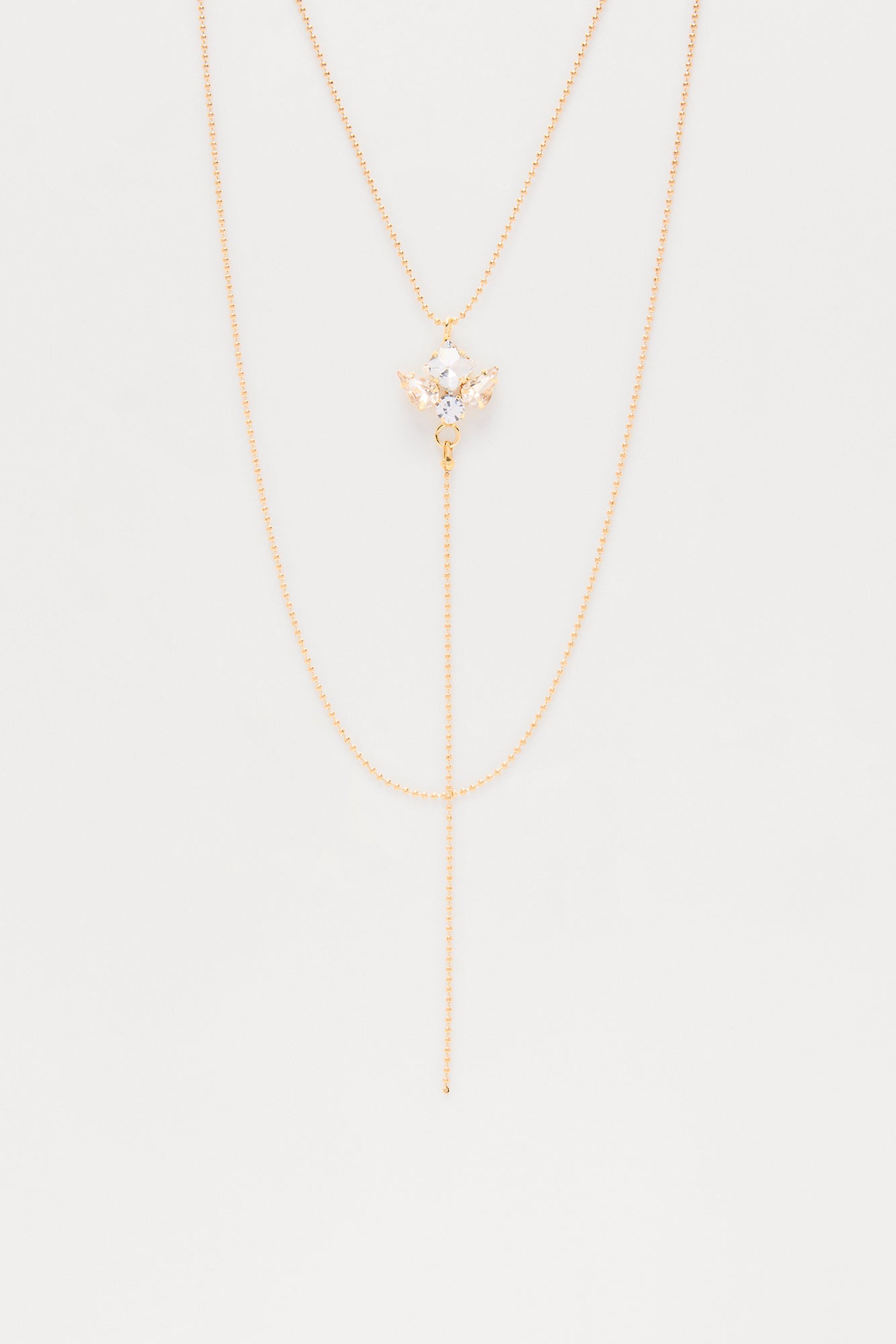 Moving With Ease Lariat Necklace - Gold