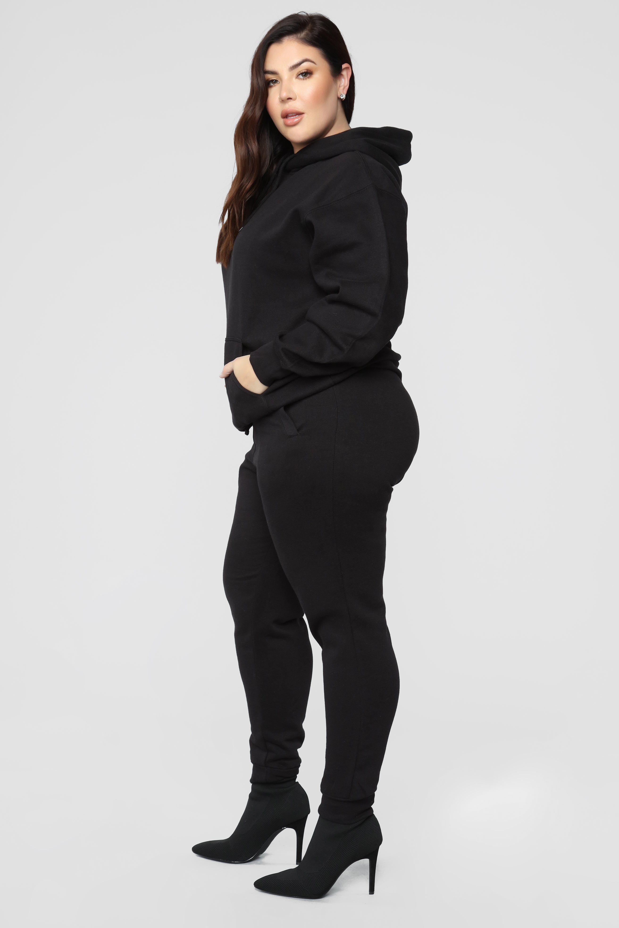 Stole Your Boyfriend's Oversized Hoodie - Black