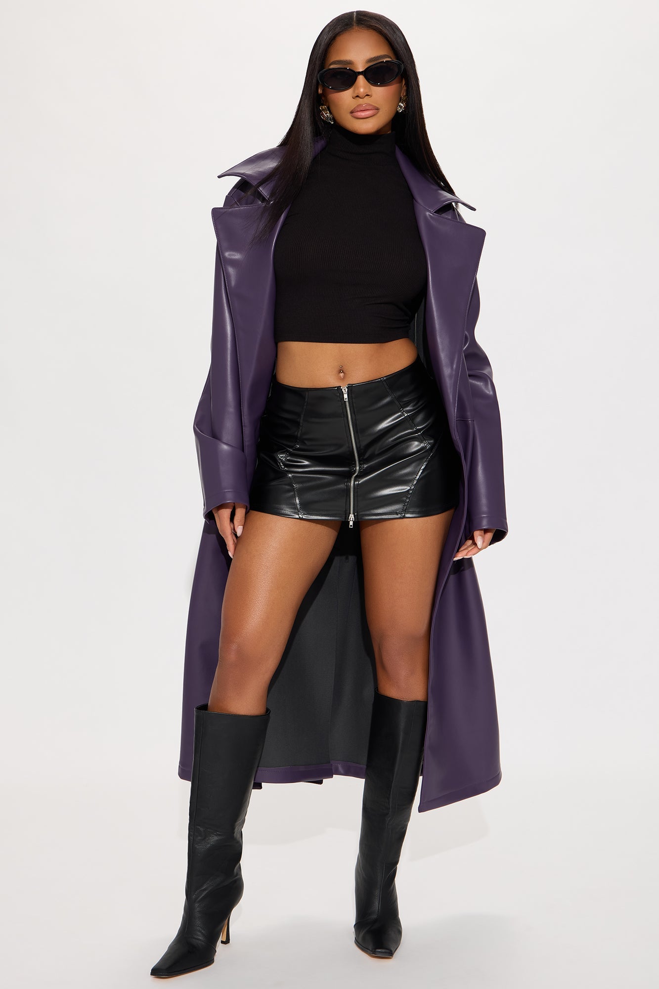 Hard To Resist Faux Leather Micro Mini Skirt - Black