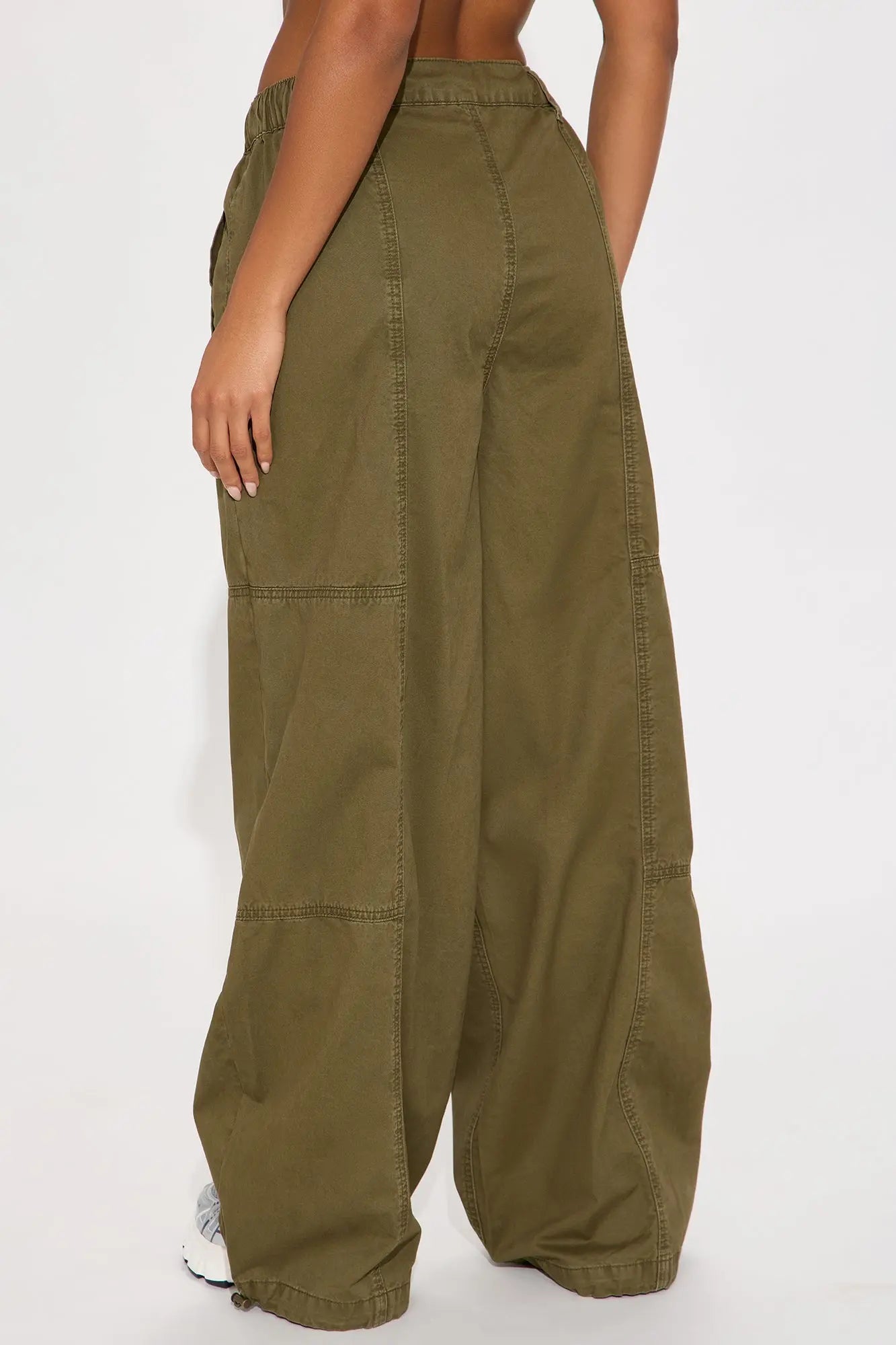Olivia Wide Leg Jogger - Dark Olive 