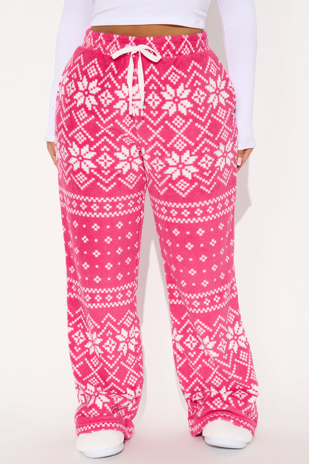 Winter Cutie Plush PJ Pants - Pink