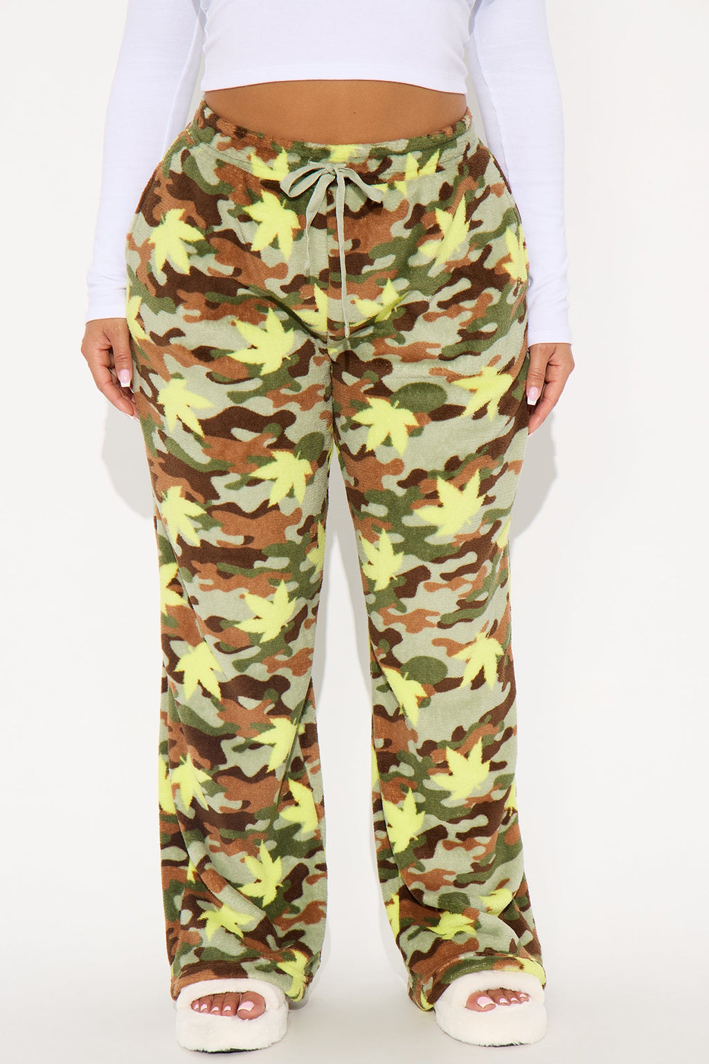 Just Chill Plush PJ Pants - Olive