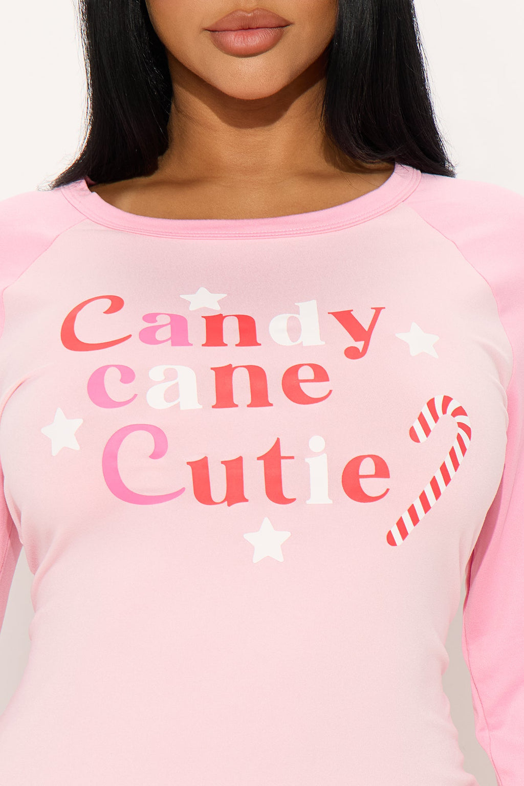 Candy Cane Cutie PJ Sleep Shirt - Pink