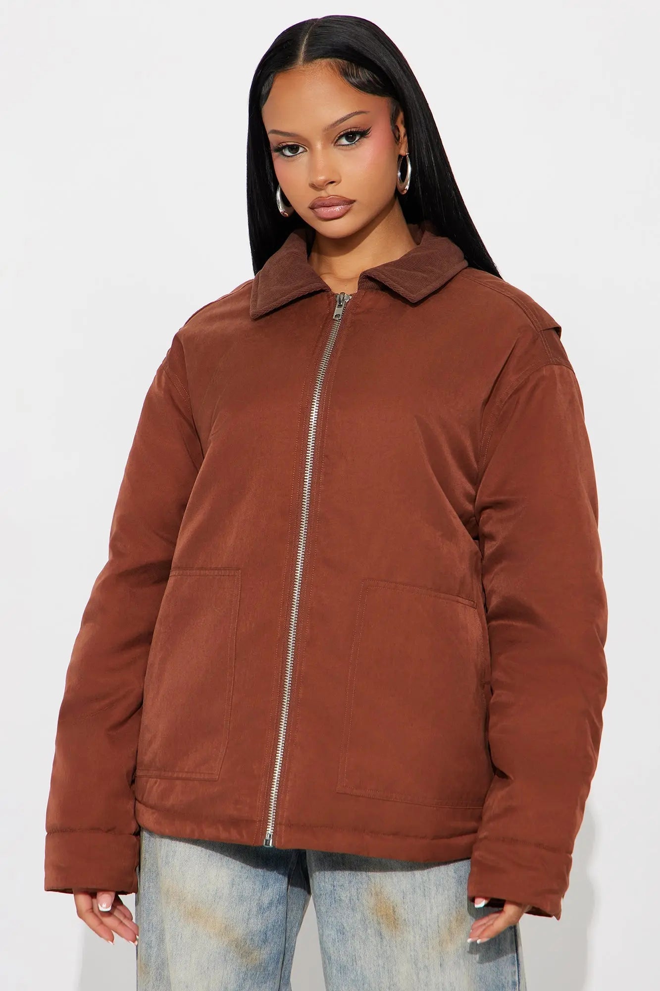 Mariah Bomber Jacket - Chestnut 