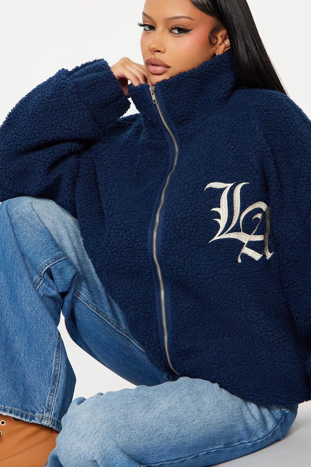 Los Angeles Worldwide Varsity Jacket - Blue 
