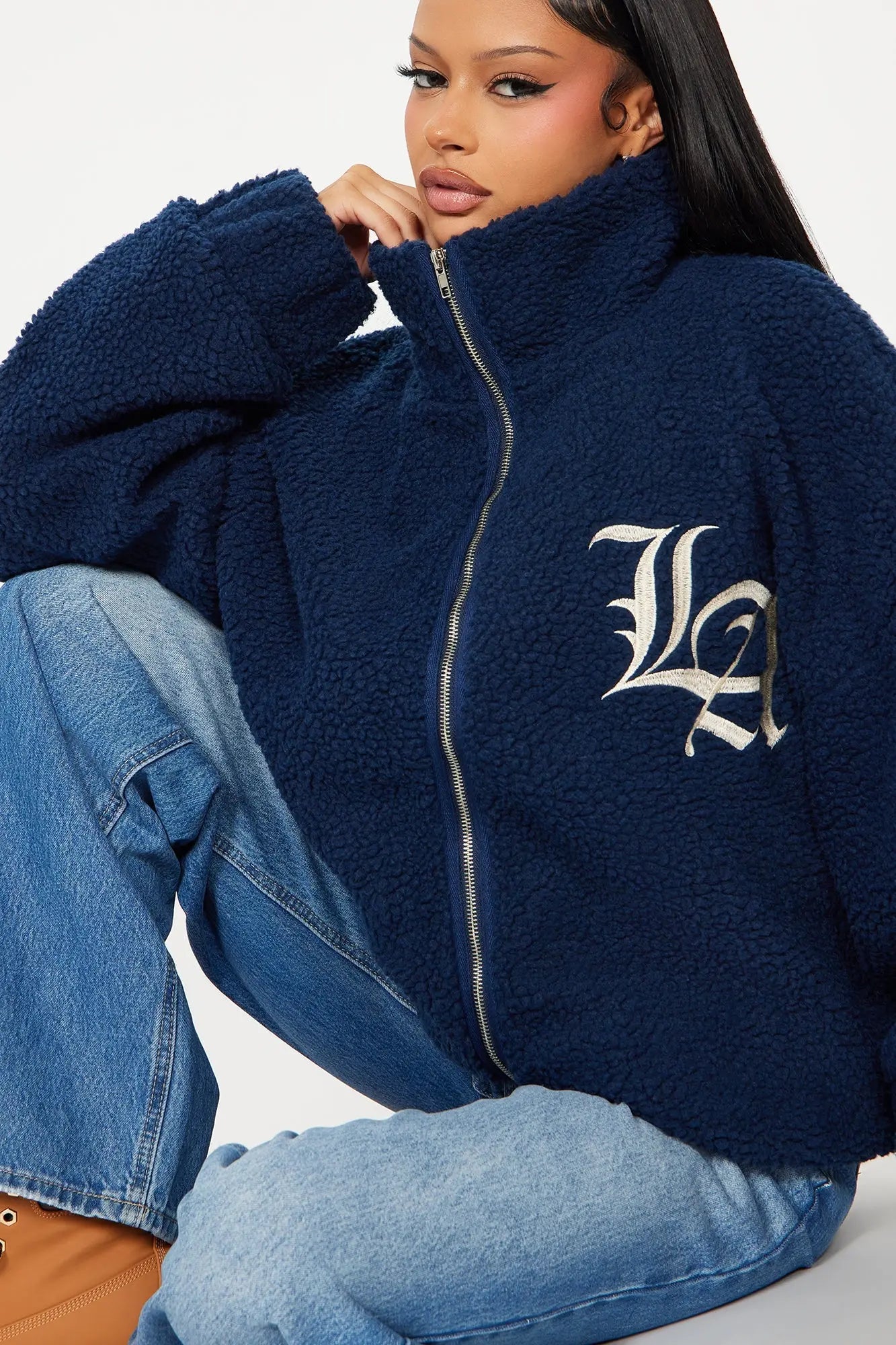 Los Angeles Worldwide Varsity Jacket - Blue 