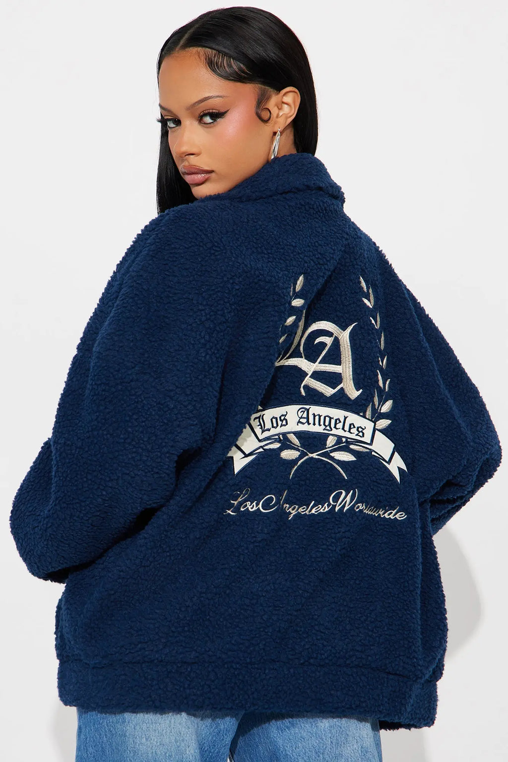 Los Angeles Worldwide Varsity Jacket - Blue 