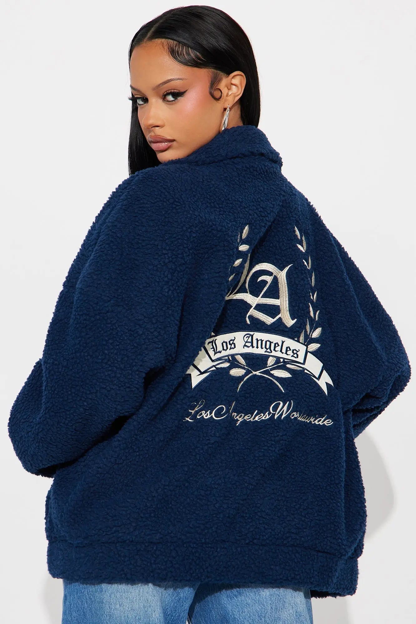 Los Angeles Worldwide Varsity Jacket - Blue 