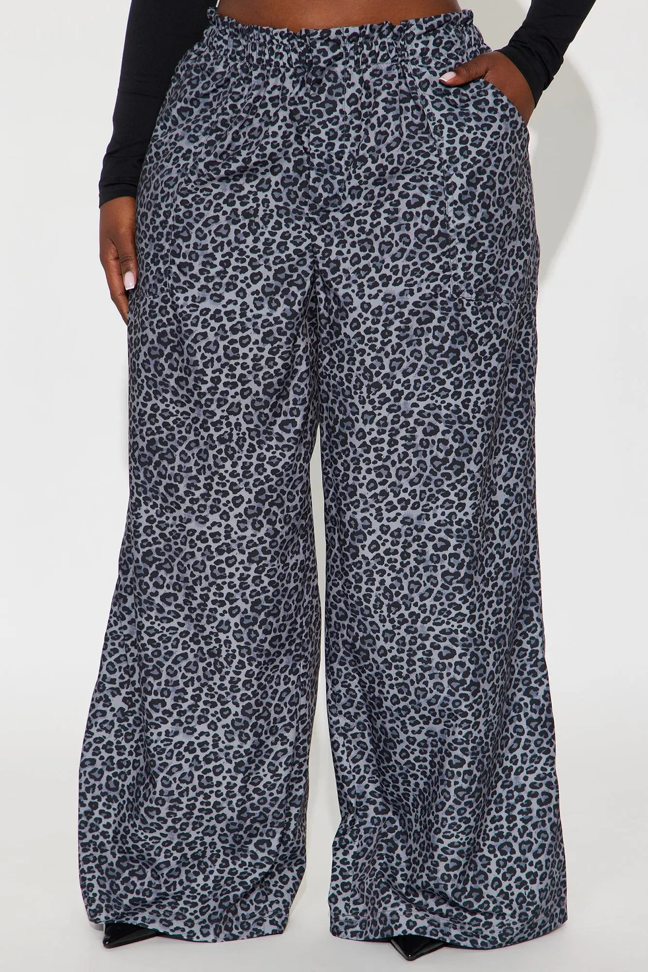 Do What You Will Leopard Pant - Charcoal/combo 