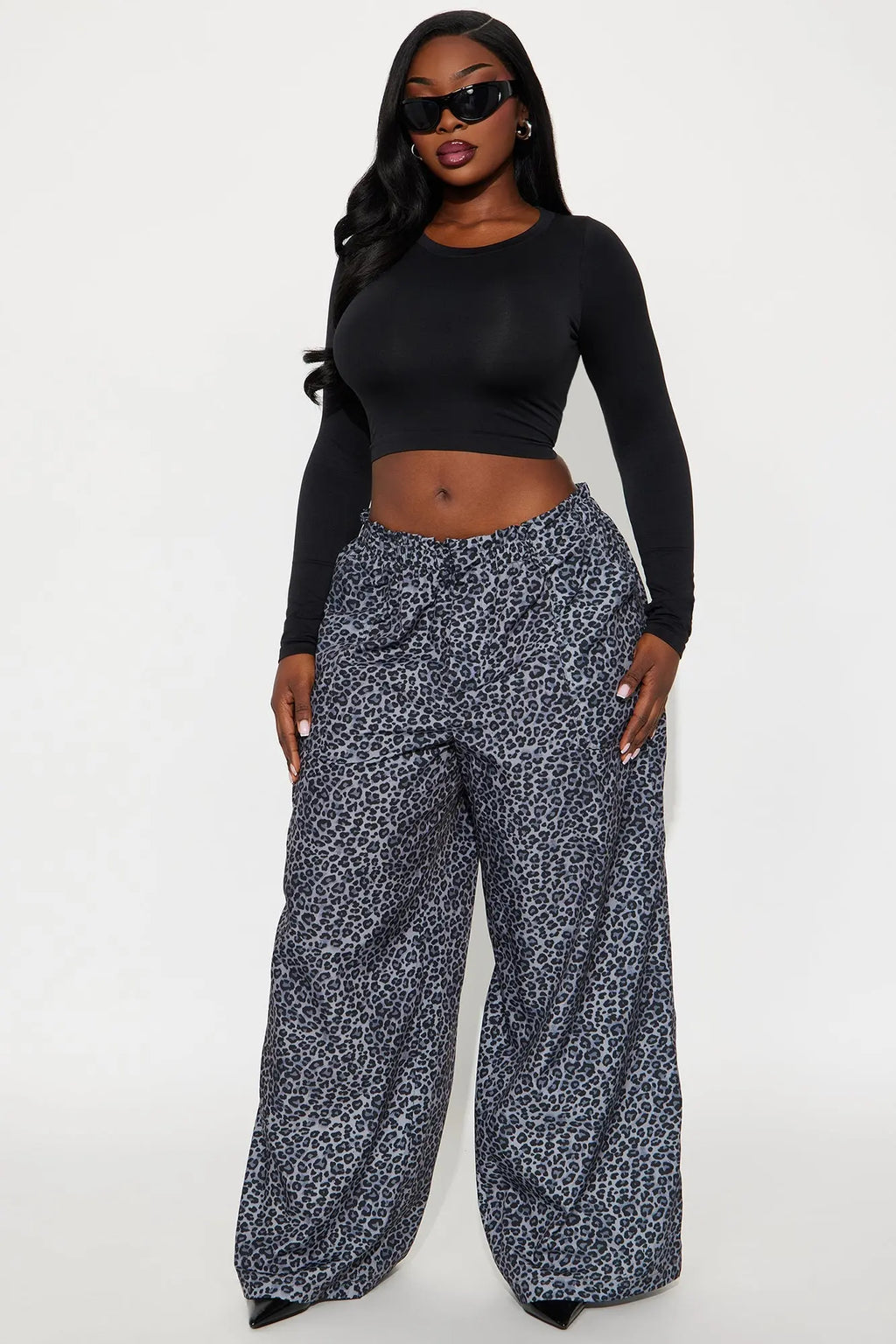 Do What You Will Leopard Pant - Charcoal/combo 