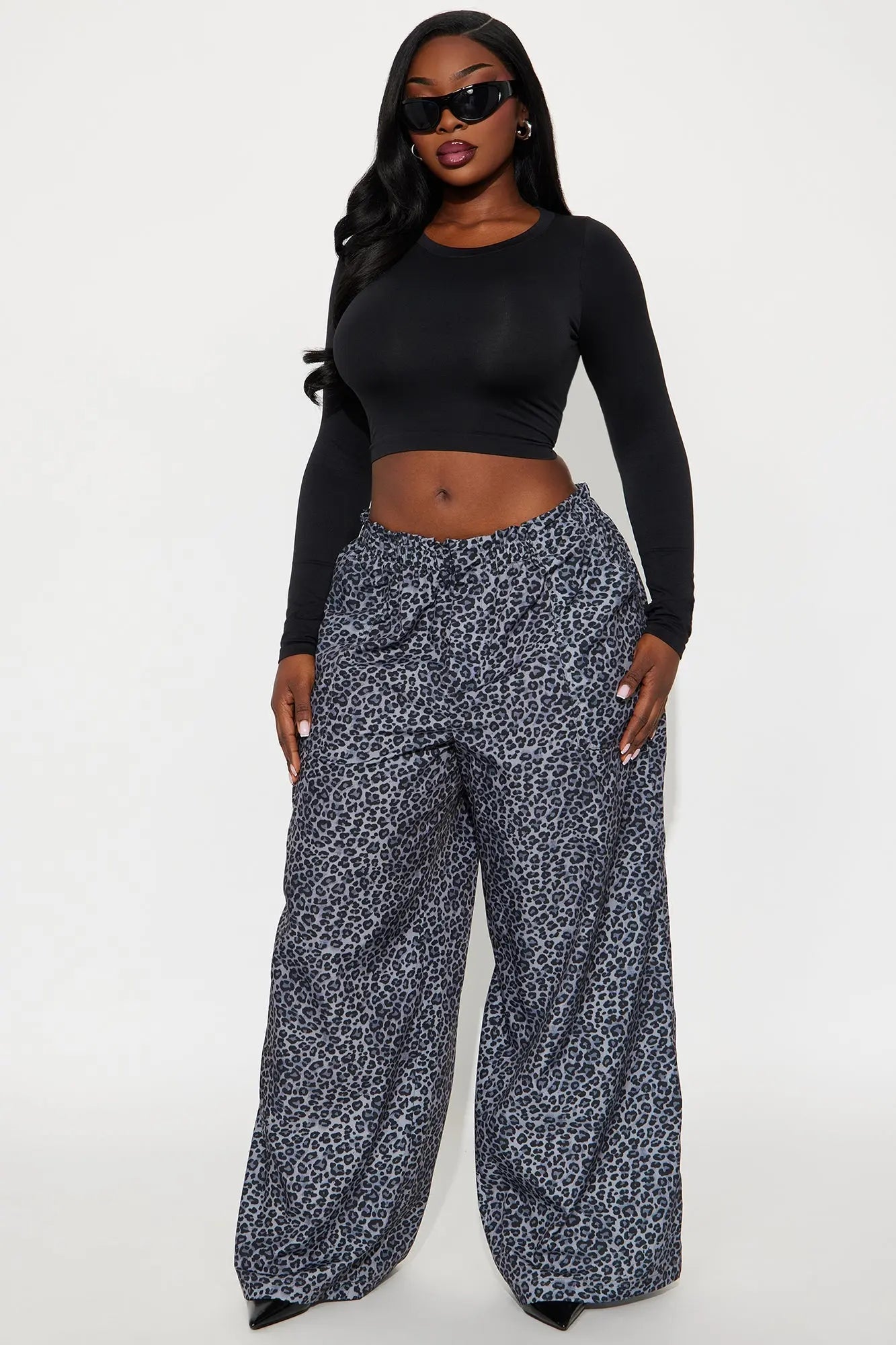 Do What You Will Leopard Pant - Charcoal/combo 