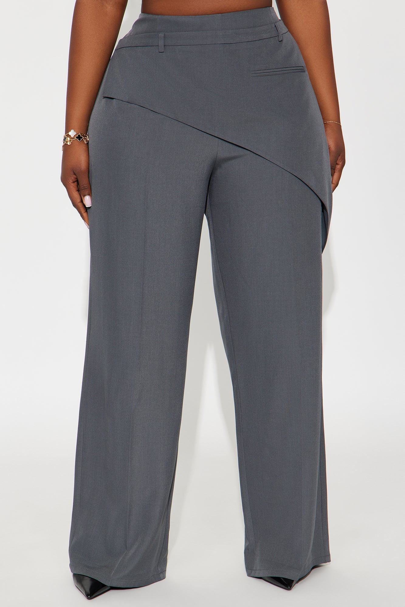 Schedule Conflict Wrap Trouser Pant 32″ - Charcoal