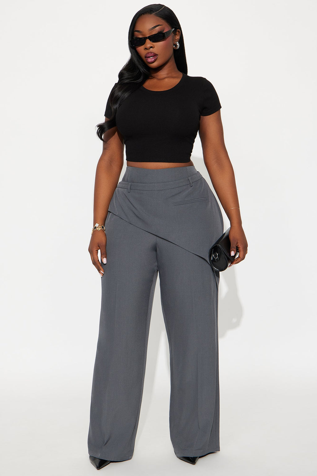 Schedule Conflict Wrap Trouser Pant 32″ - Charcoal